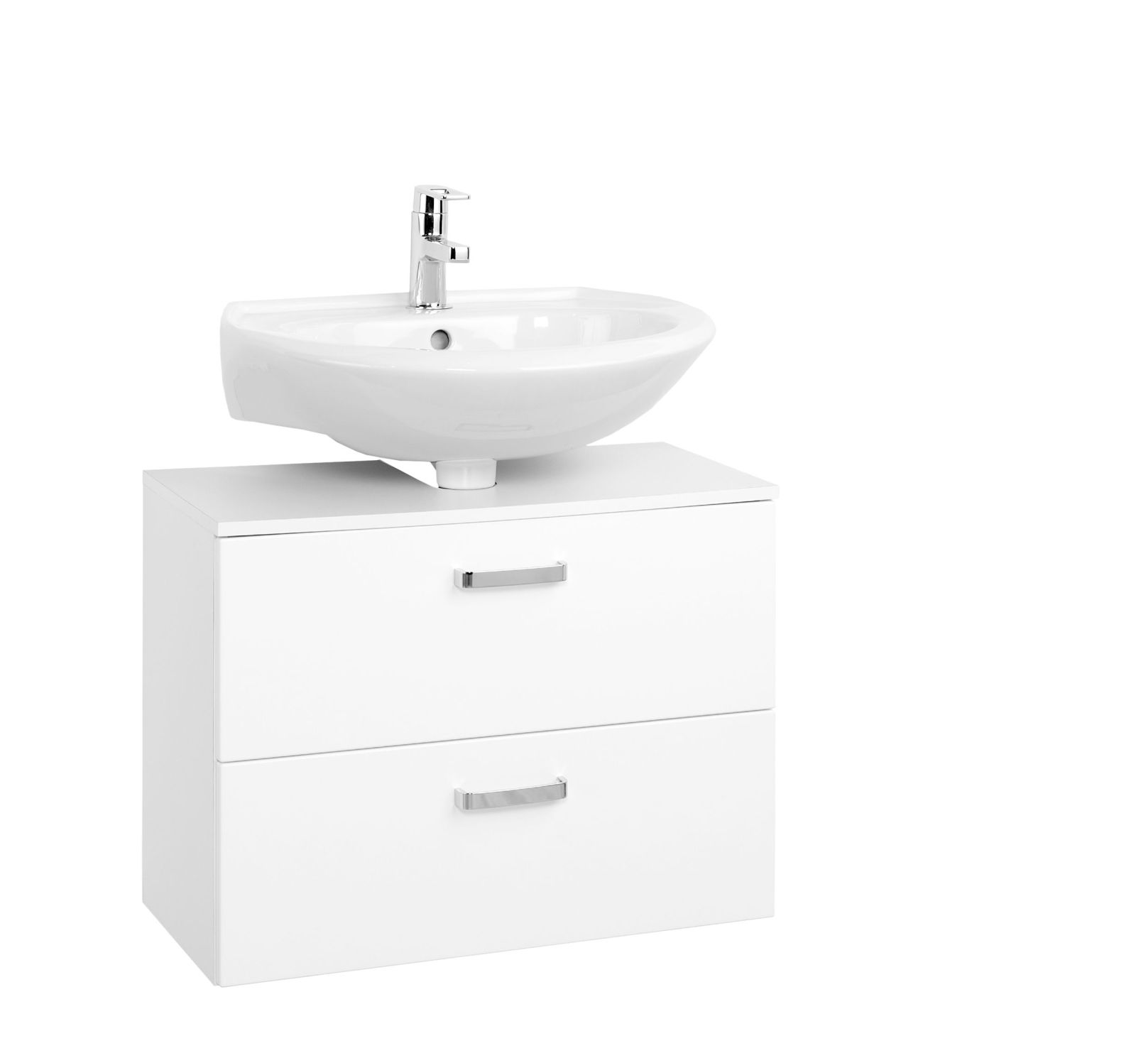 Waschbeckenunterschrank BOLOGNA - weiß Hochglanz - 70 cm