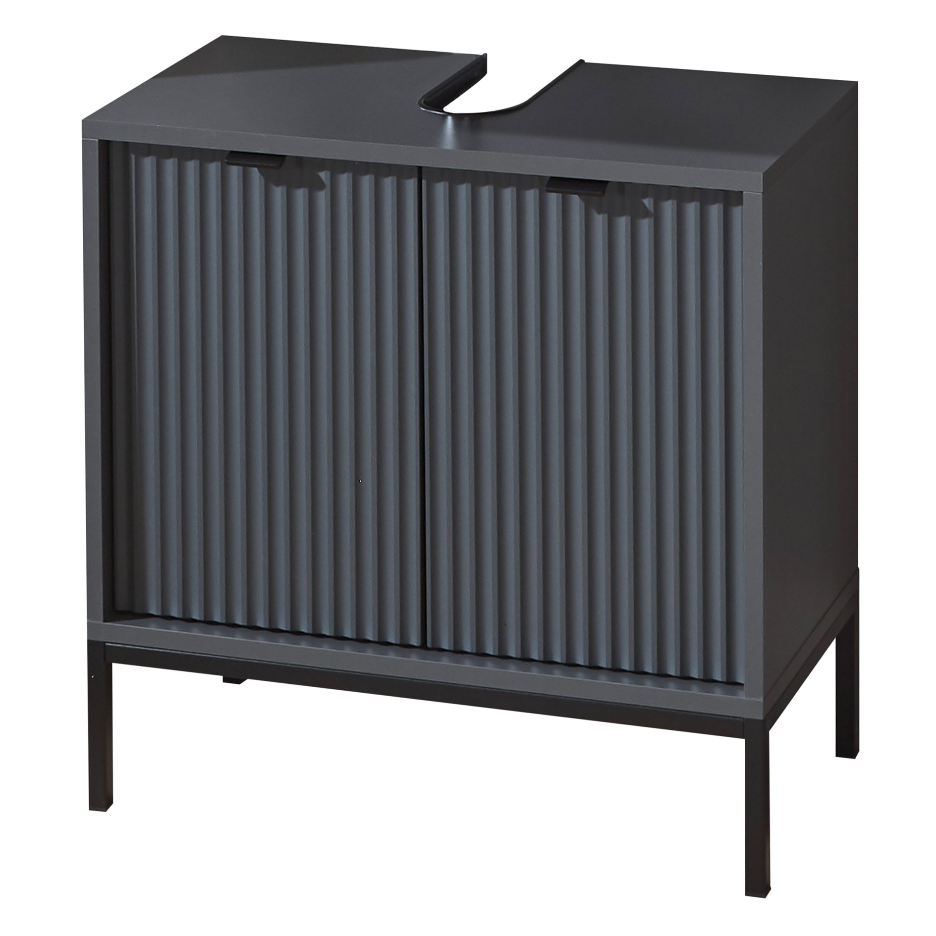 Waschbeckenunterschrank - grau matt - 60 cm