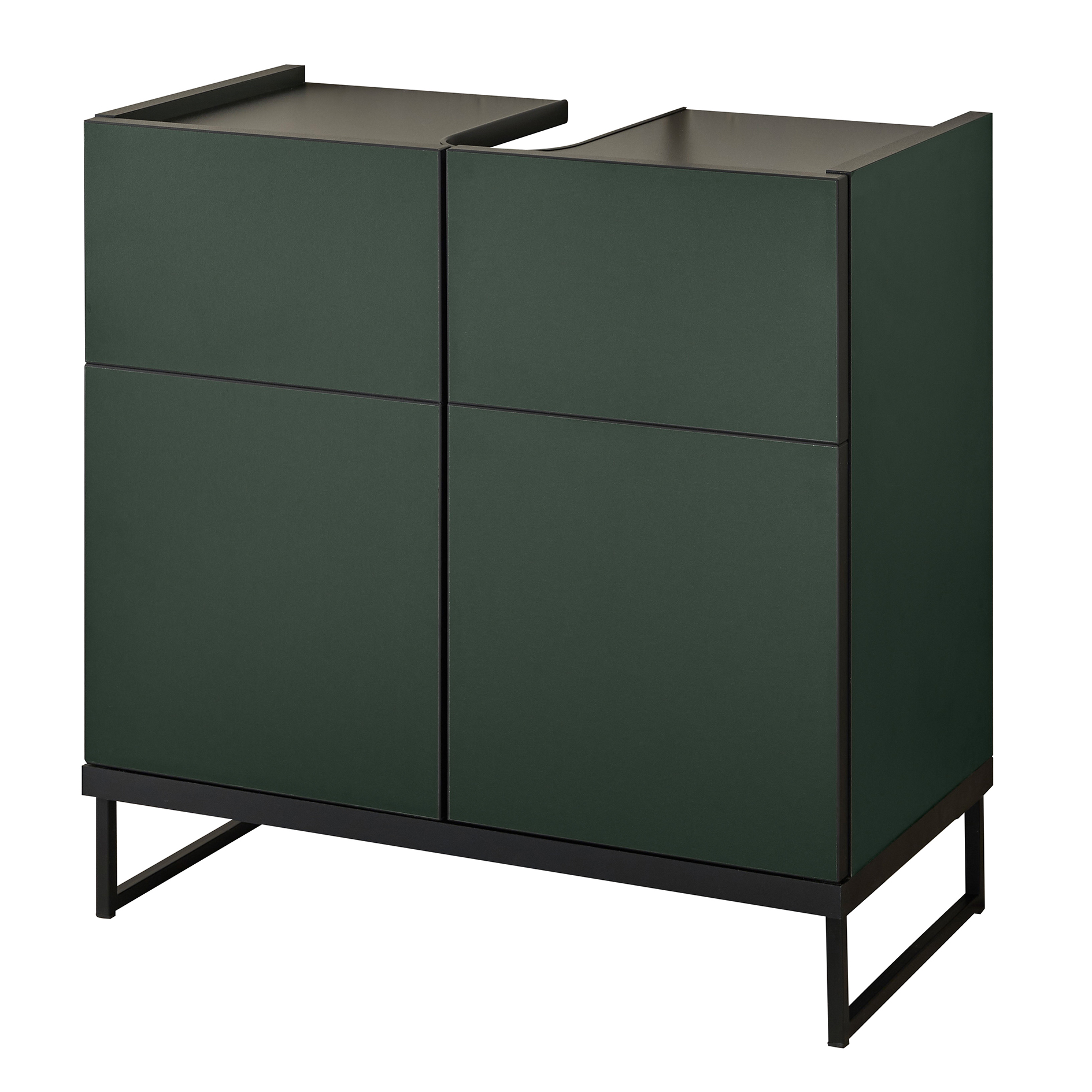 Waschbeckenunterschrank - grün - schwarz - 60 cm