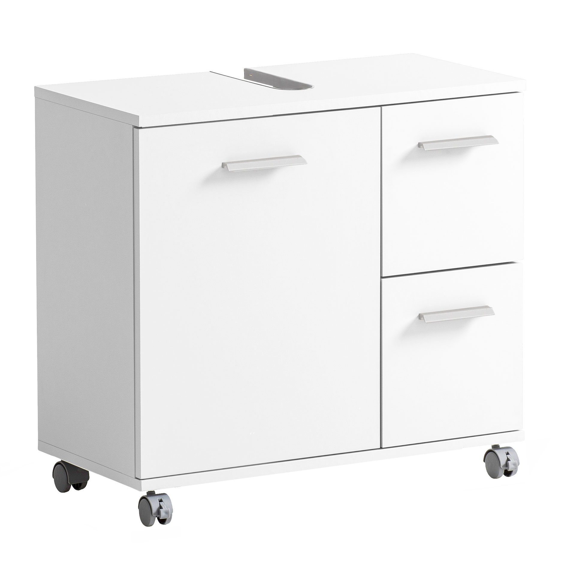 Waschbeckenunterschrank - mattweiß - 2 Schubladen - 65 cm