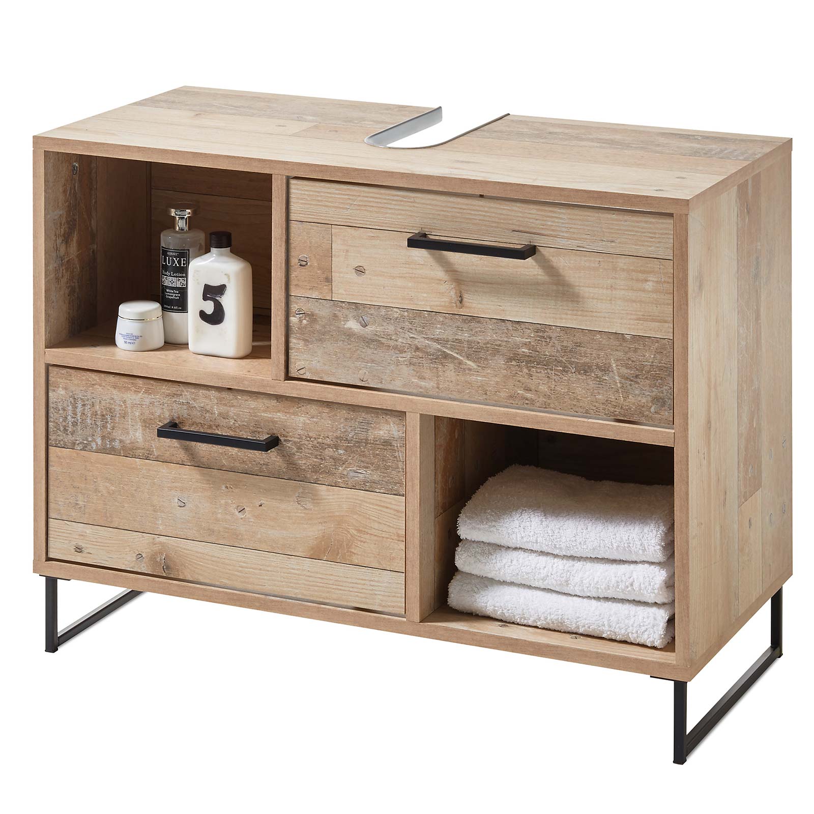 Waschbeckenunterschrank - Old Style hell - 80 cm