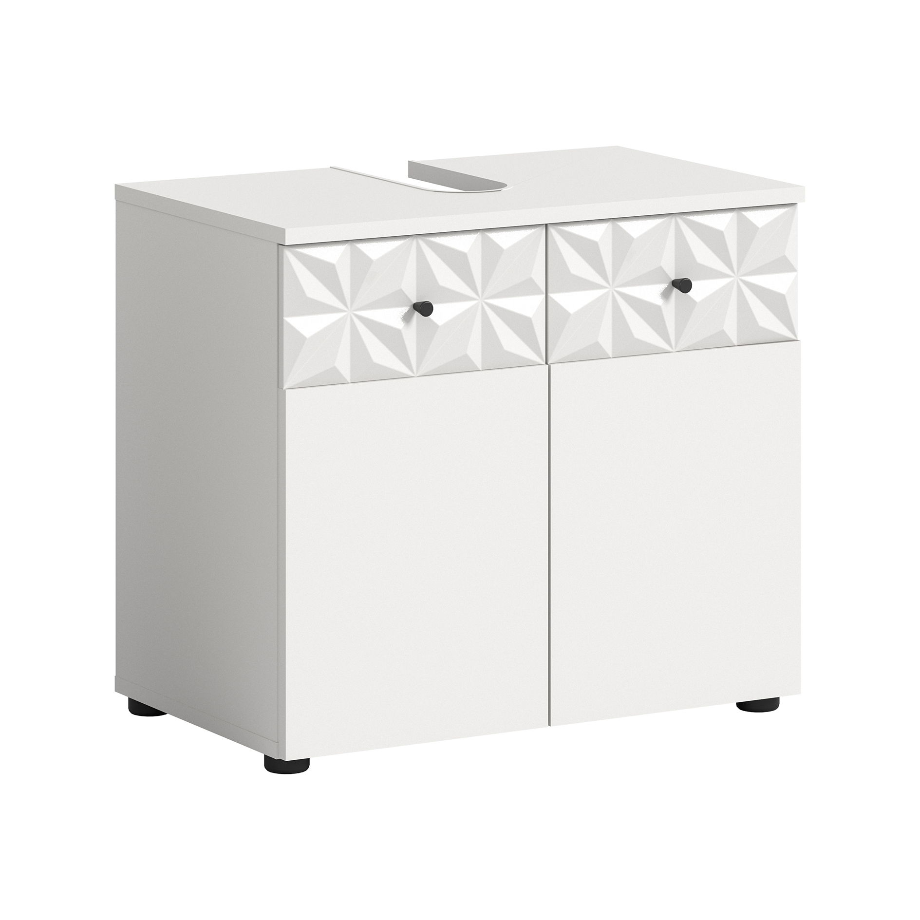 Waschbeckenunterschrank PRISMA - weiß - 60 cm breit