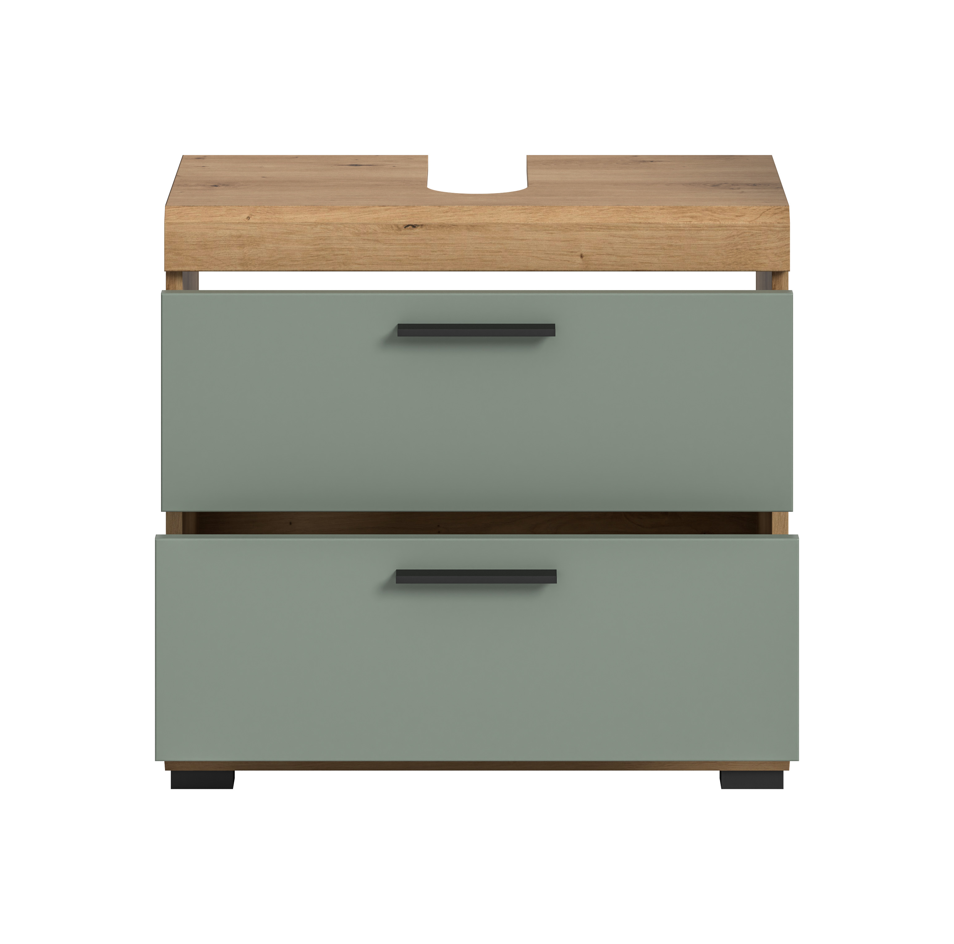 Waschbeckenunterschrank SCOUT - Salbei - Artisan Eiche - 2 Schubkästen