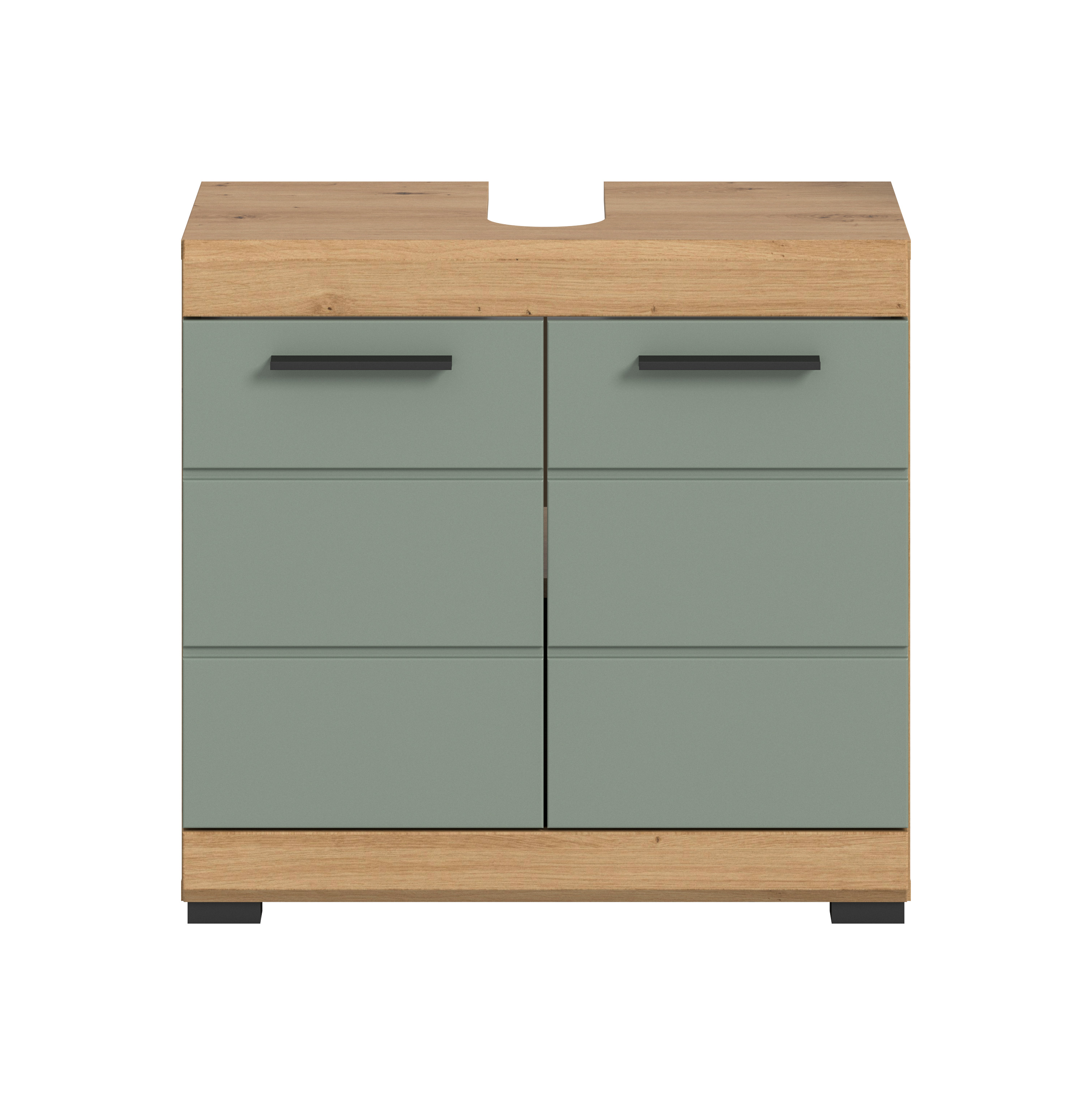 Waschbeckenunterschrank SCOUT - Salbei - Artisan Eiche - 2 Türen