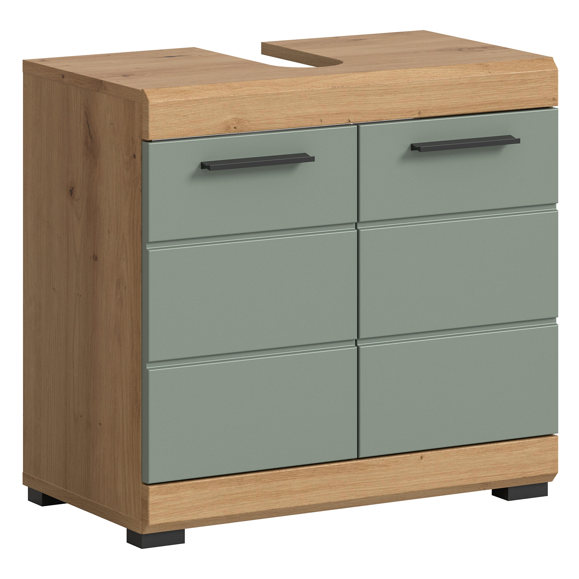 Waschbeckenunterschrank SCOUT - Salbei - Artisan Eiche - 2 Türen
