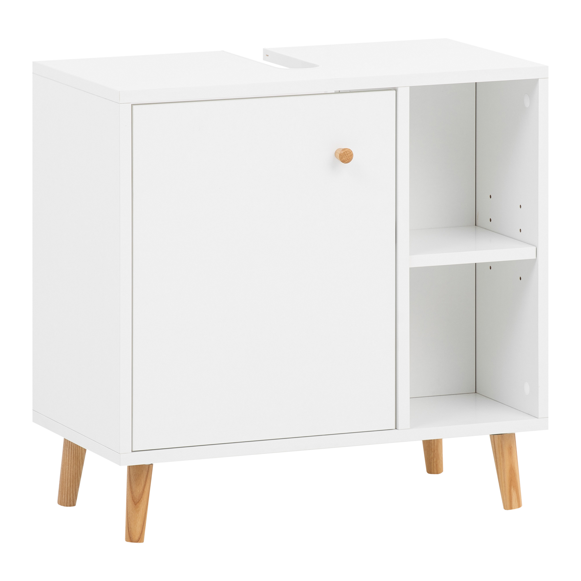 Waschbeckenunterschrank - weiß matt - 60,2 cm breit