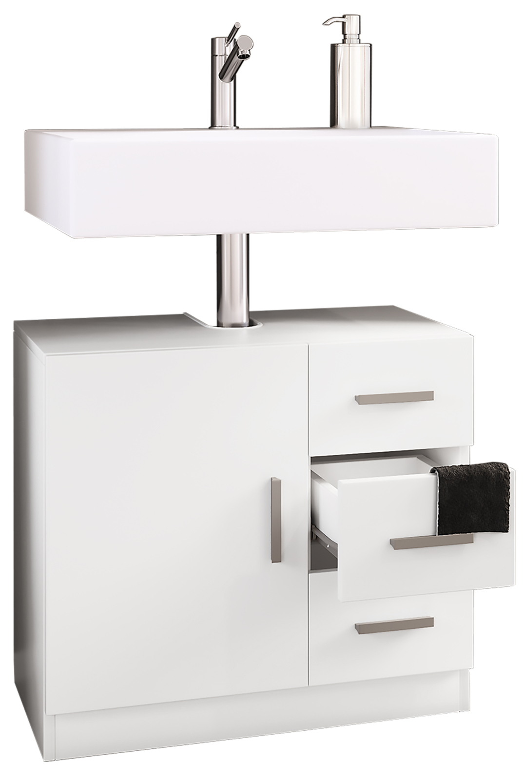 Waschbeckenunterschrank ZALO XL - weiß - 63 cm