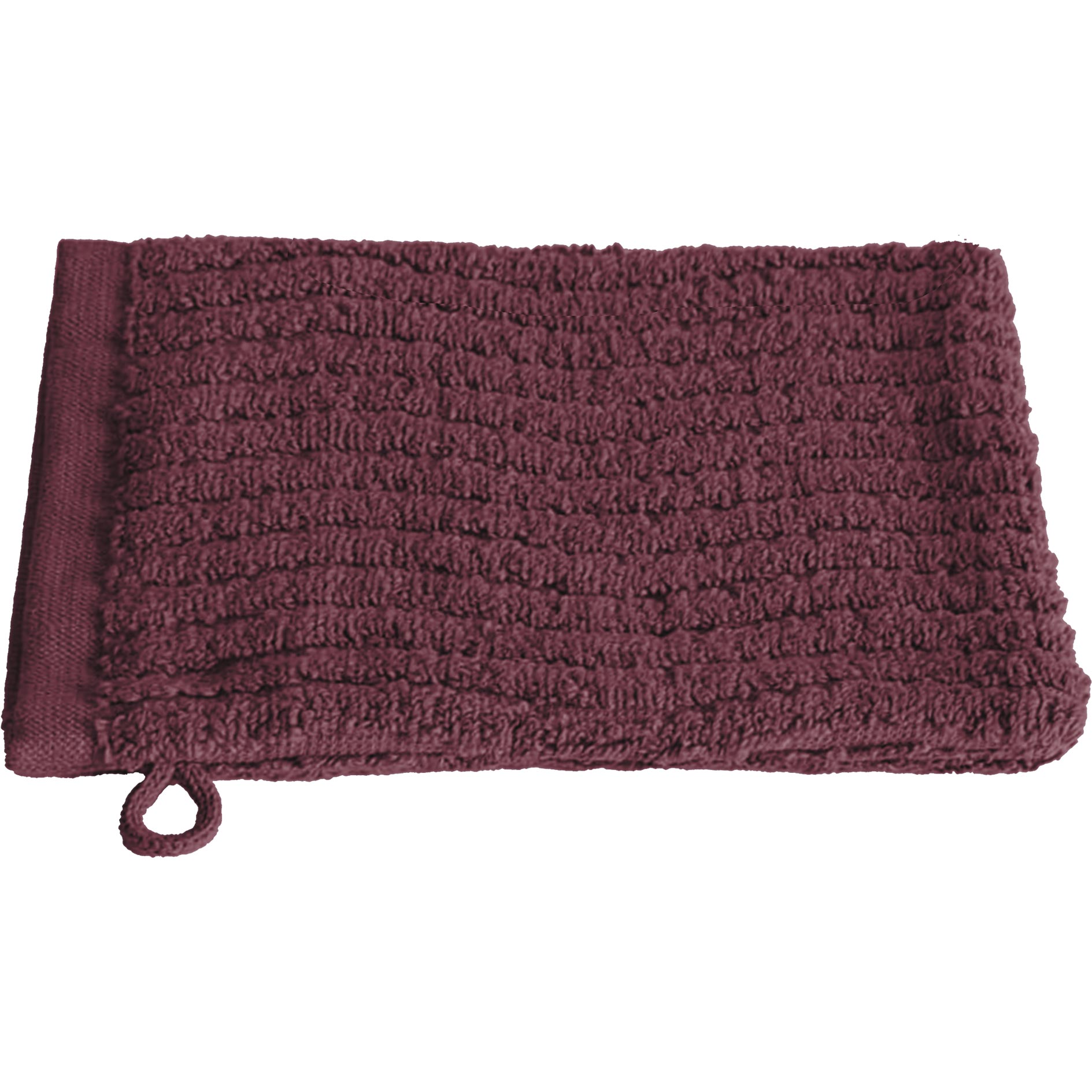 Waschhandschuh - bordeaux - Baumwolle - 16x21 cm