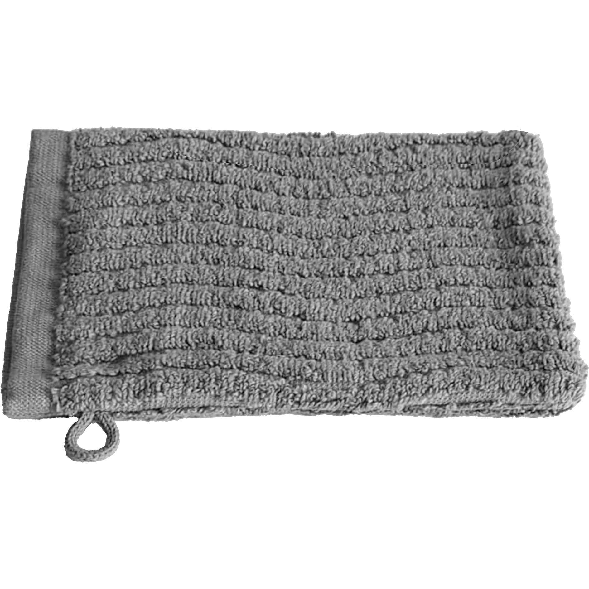 Waschhandschuh - grau - Baumwolle - 16x21 cm