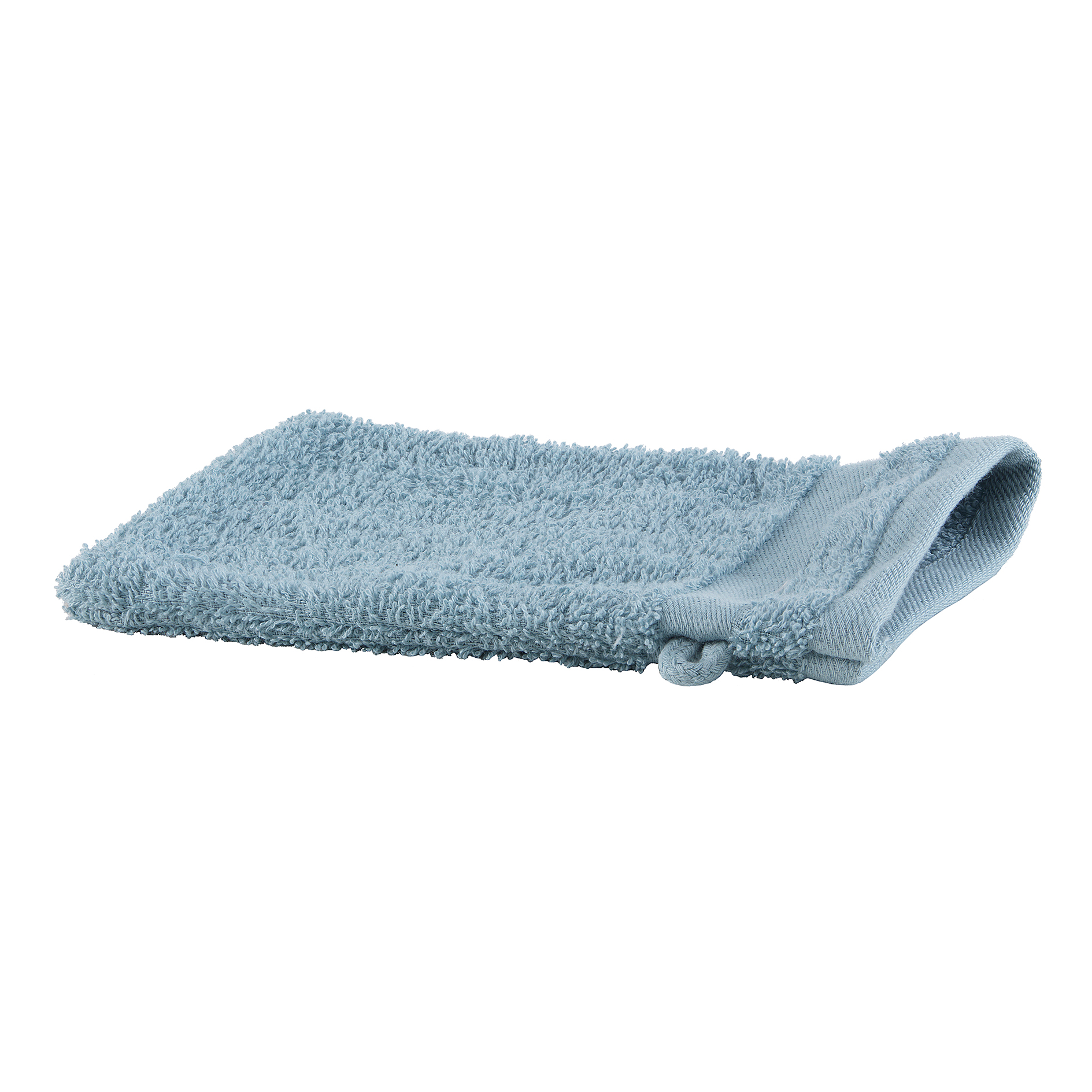 Waschhandschuh - rauchblau - Baumwolle