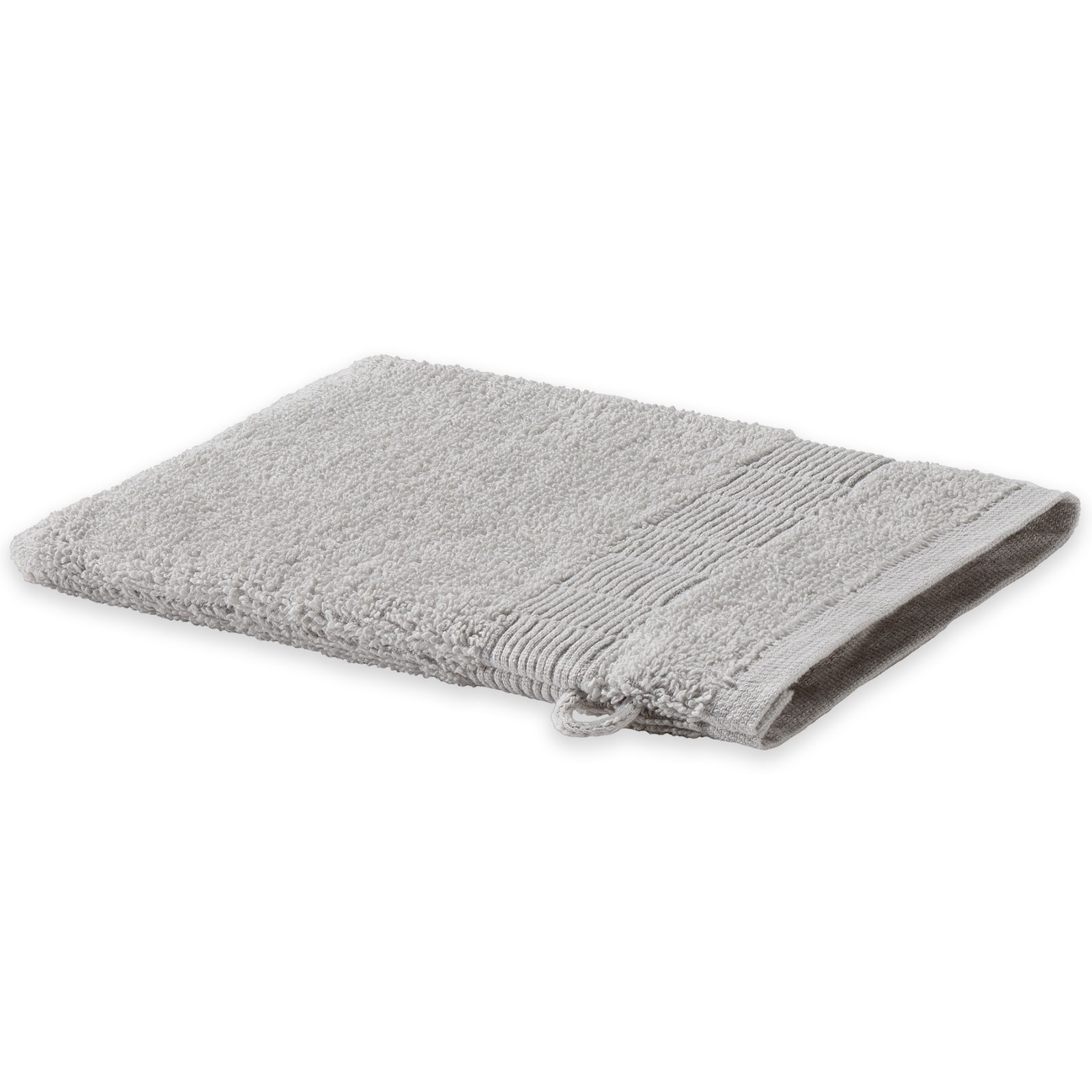 Waschhandschuh - silber - Baumwolle - 15x20 cm
