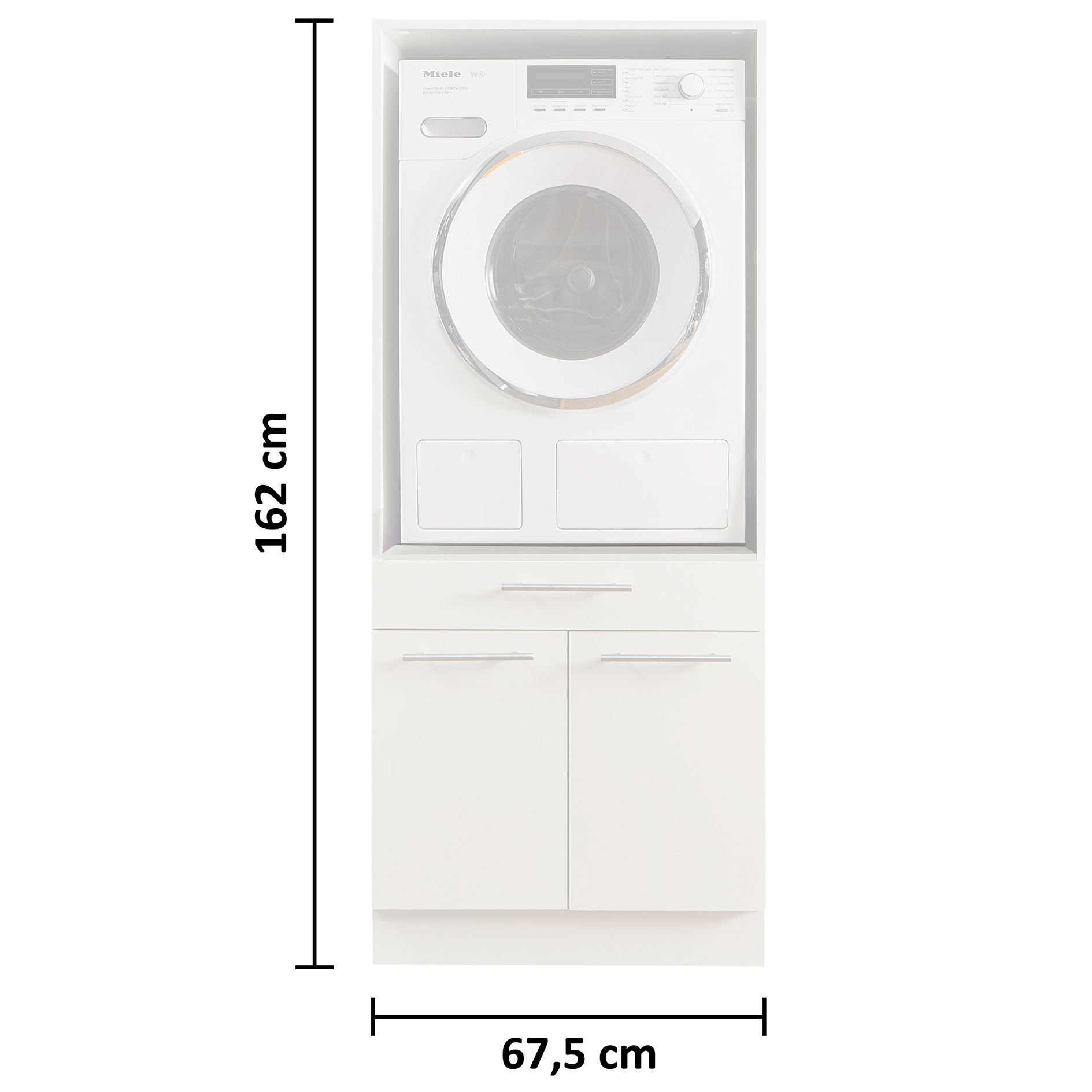 Waschmaschinenschrank - weiß - 68 cm breit
