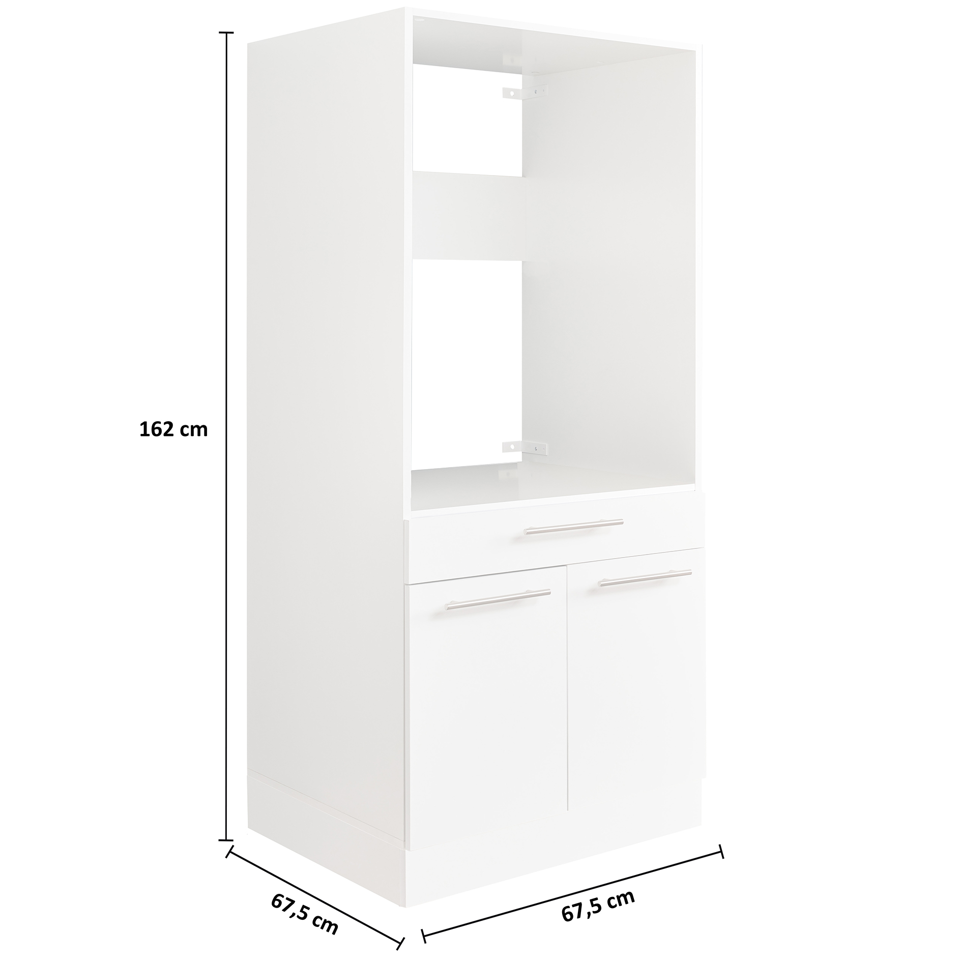 Waschmaschinenschrank - weiß - 68 cm breit