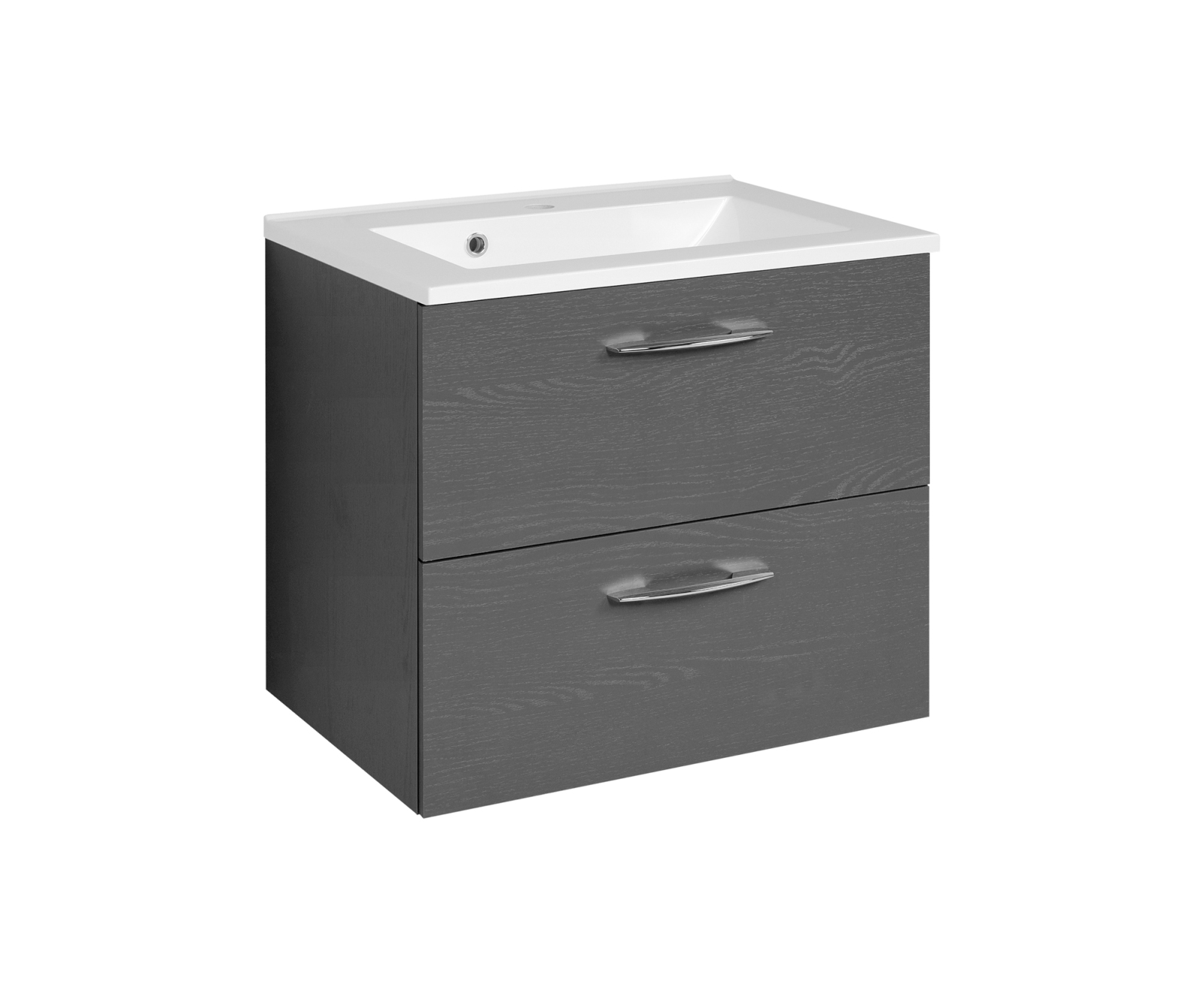 Waschtisch PORTOFINO - graphitgrau - mit Waschbecken - 60 cm