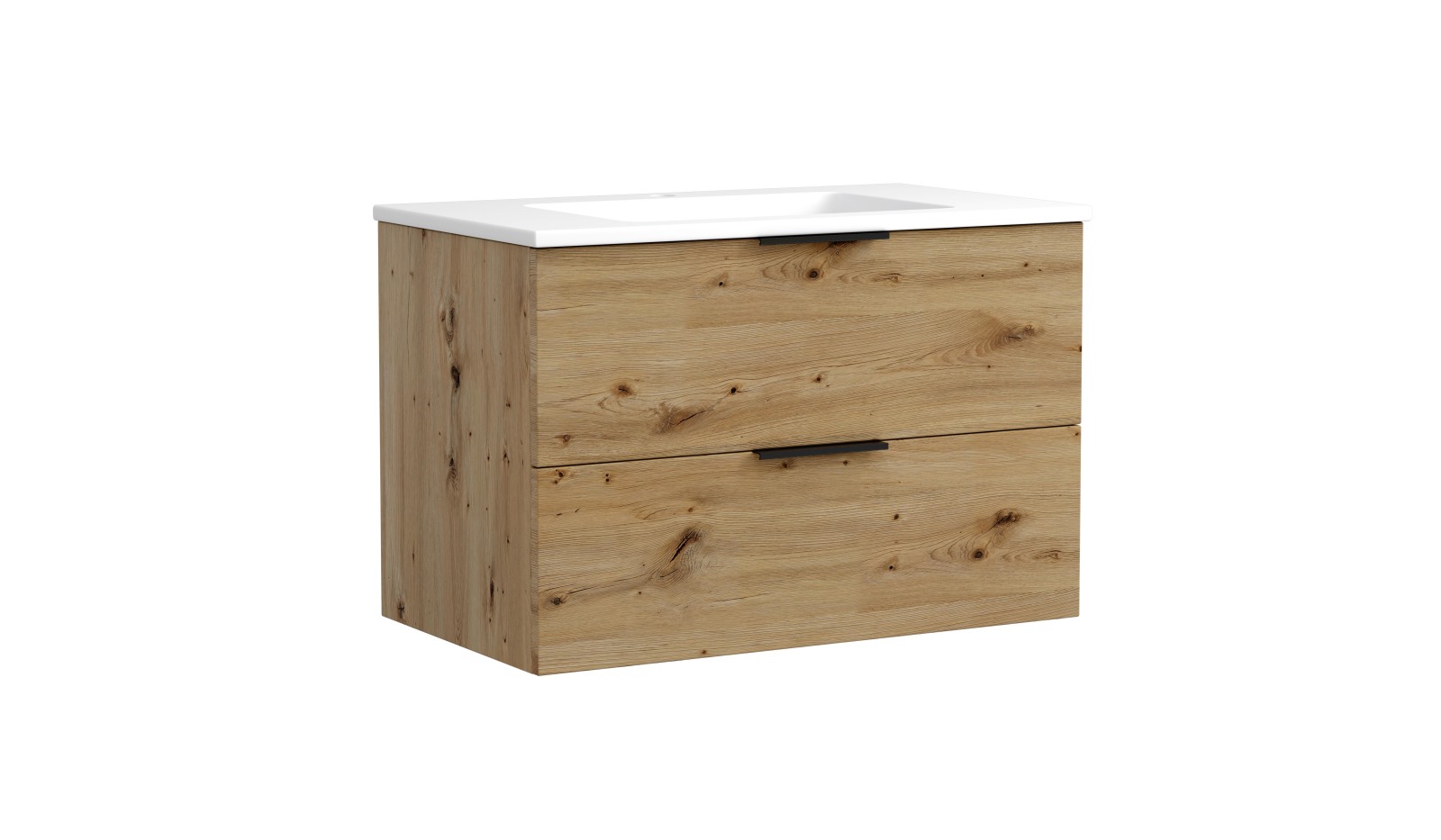 Waschtisch SEVILLA - Artisan Eiche - 2 Auszüge - 80 cm