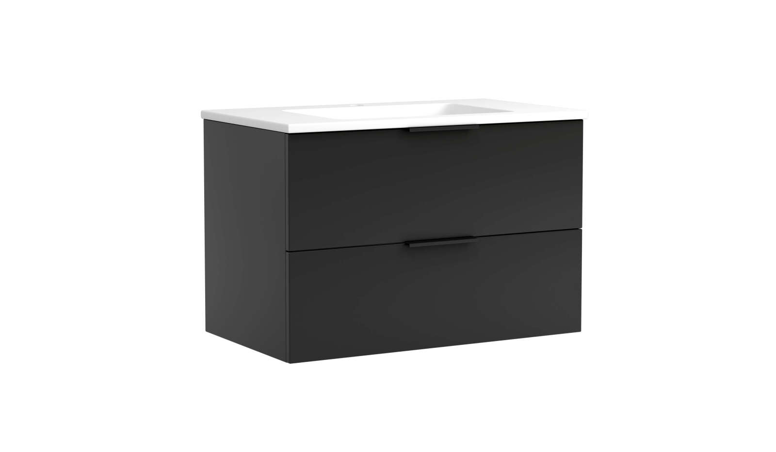 Waschtisch SEVILLA - schwarz - 2 Auszüge - 80 cm
