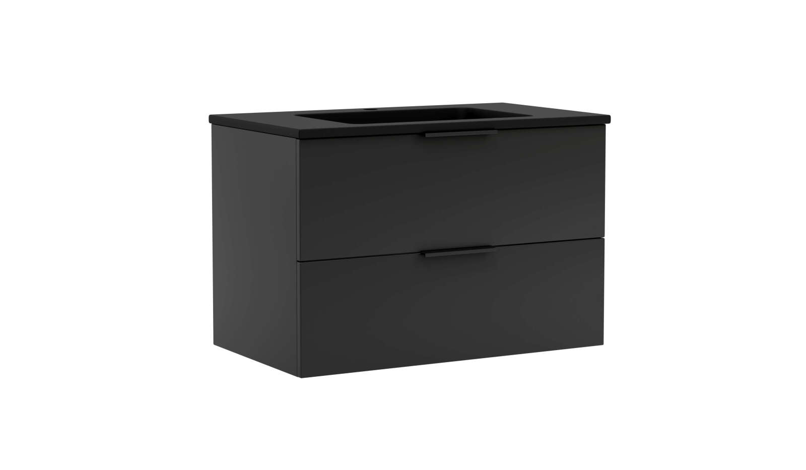 Waschtisch SEVILLA - schwarz - 2 Auszüge - 80 cm