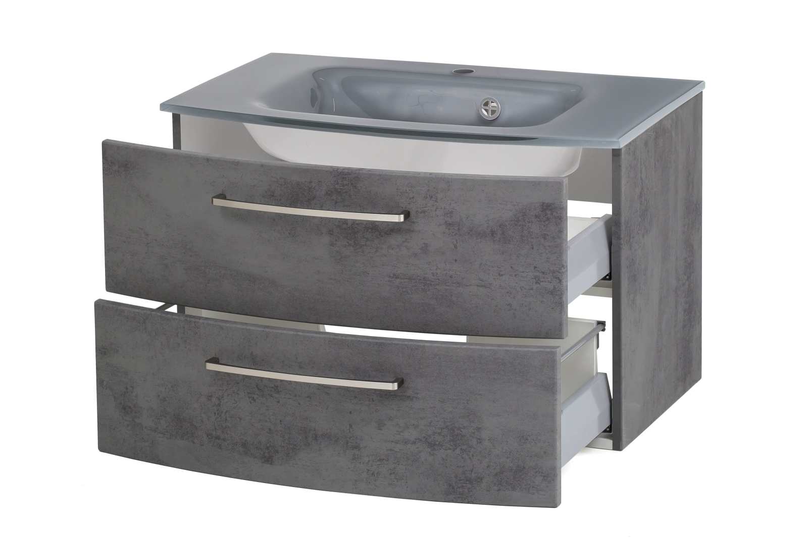 Waschtisch STOCKHOLM - Oxid Stone - grau - 80 cm