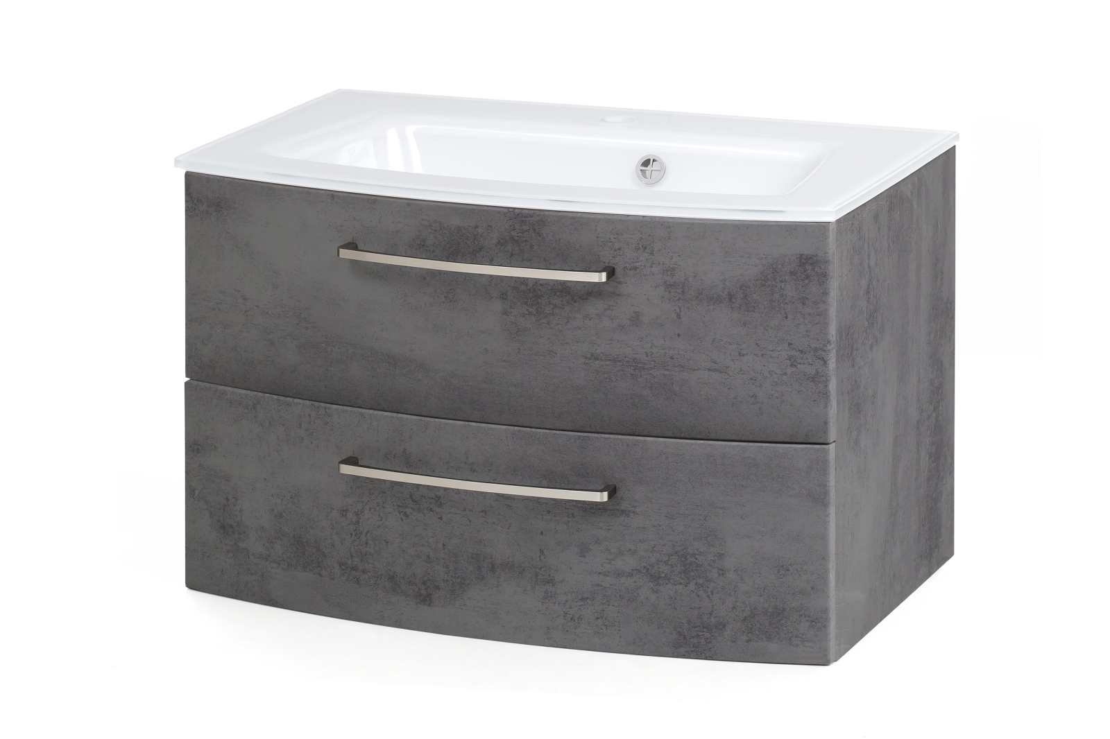 Waschtisch STOCKHOLM - Oxid Stone - weiß - 80 cm