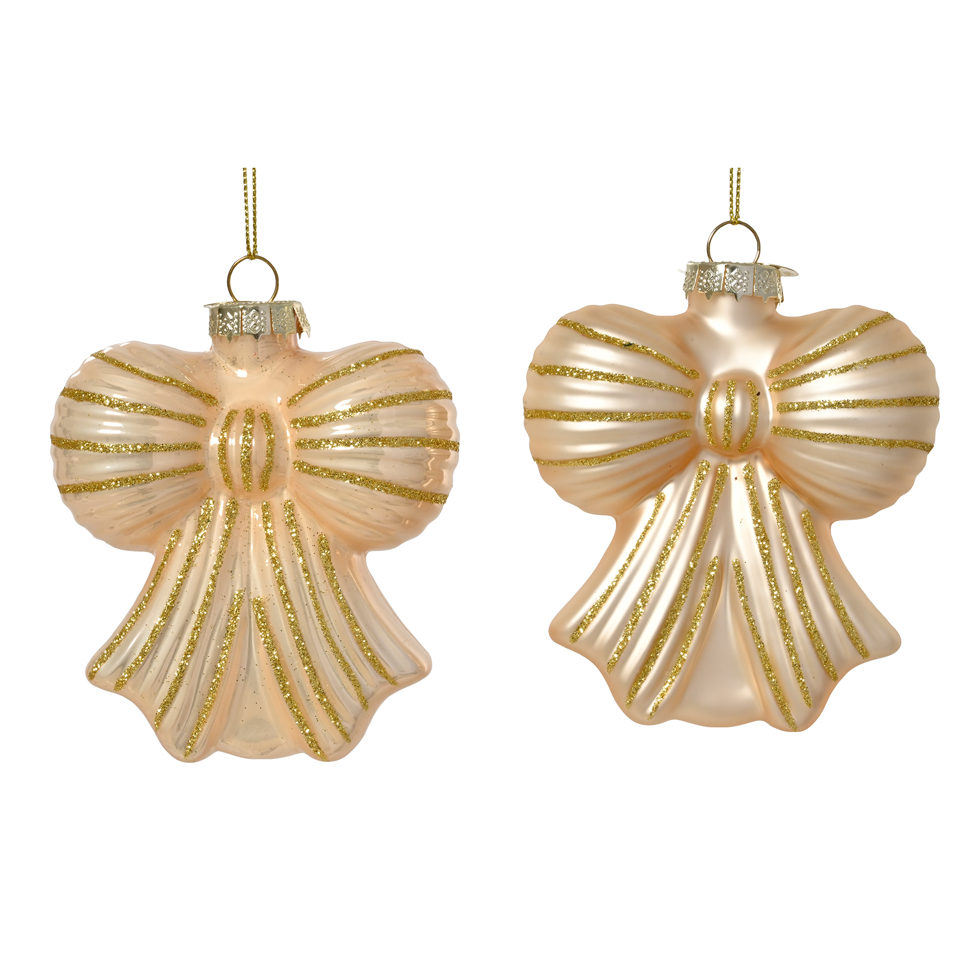 Weihnachtsanhäger Schleife - sortiertes Design - Glas