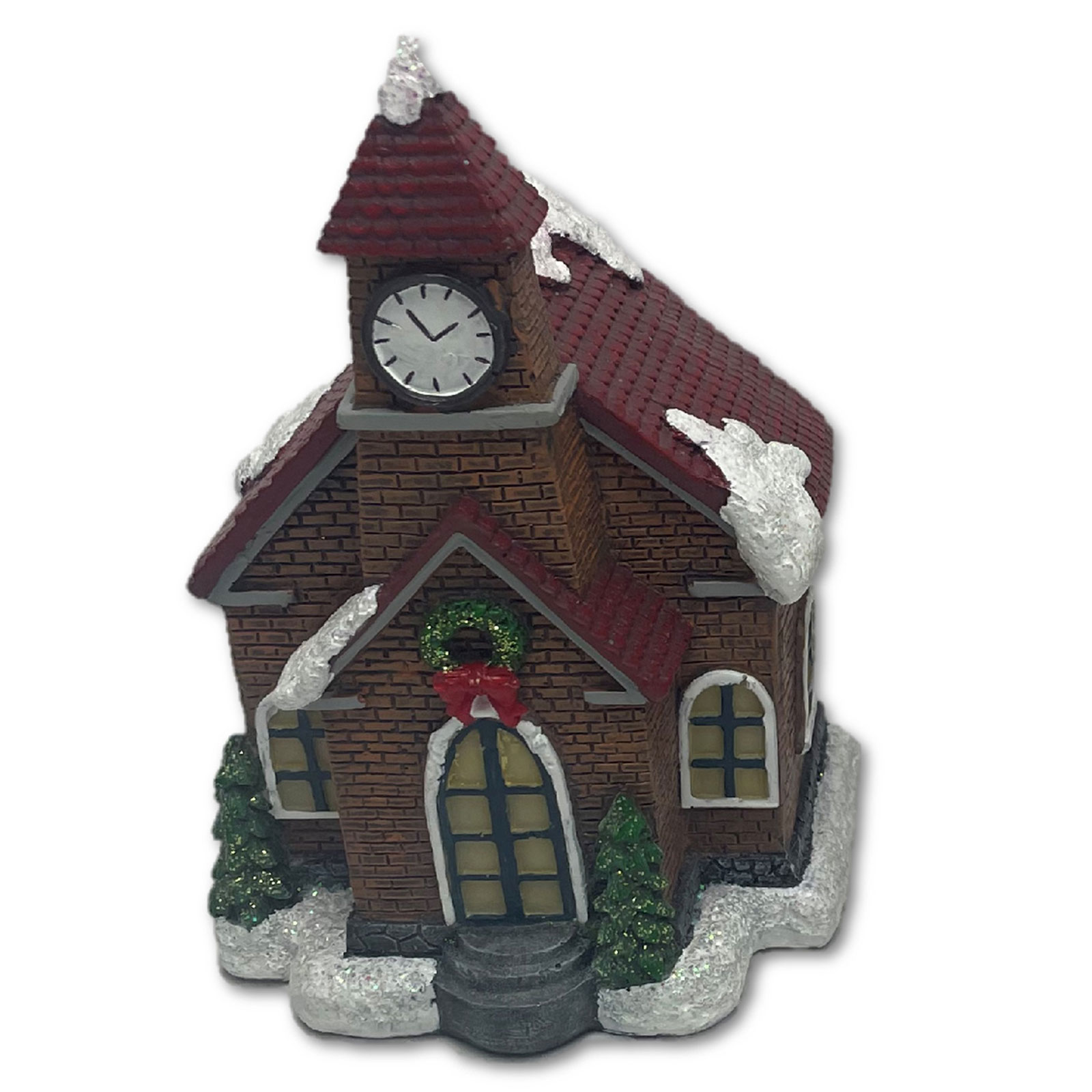 Weihnachtshaus mit LED - bunt - 13,8 cm hoch