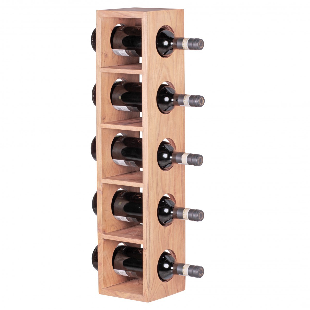 Weinregal - Akazie massiv lackiert - für 5 Flaschen