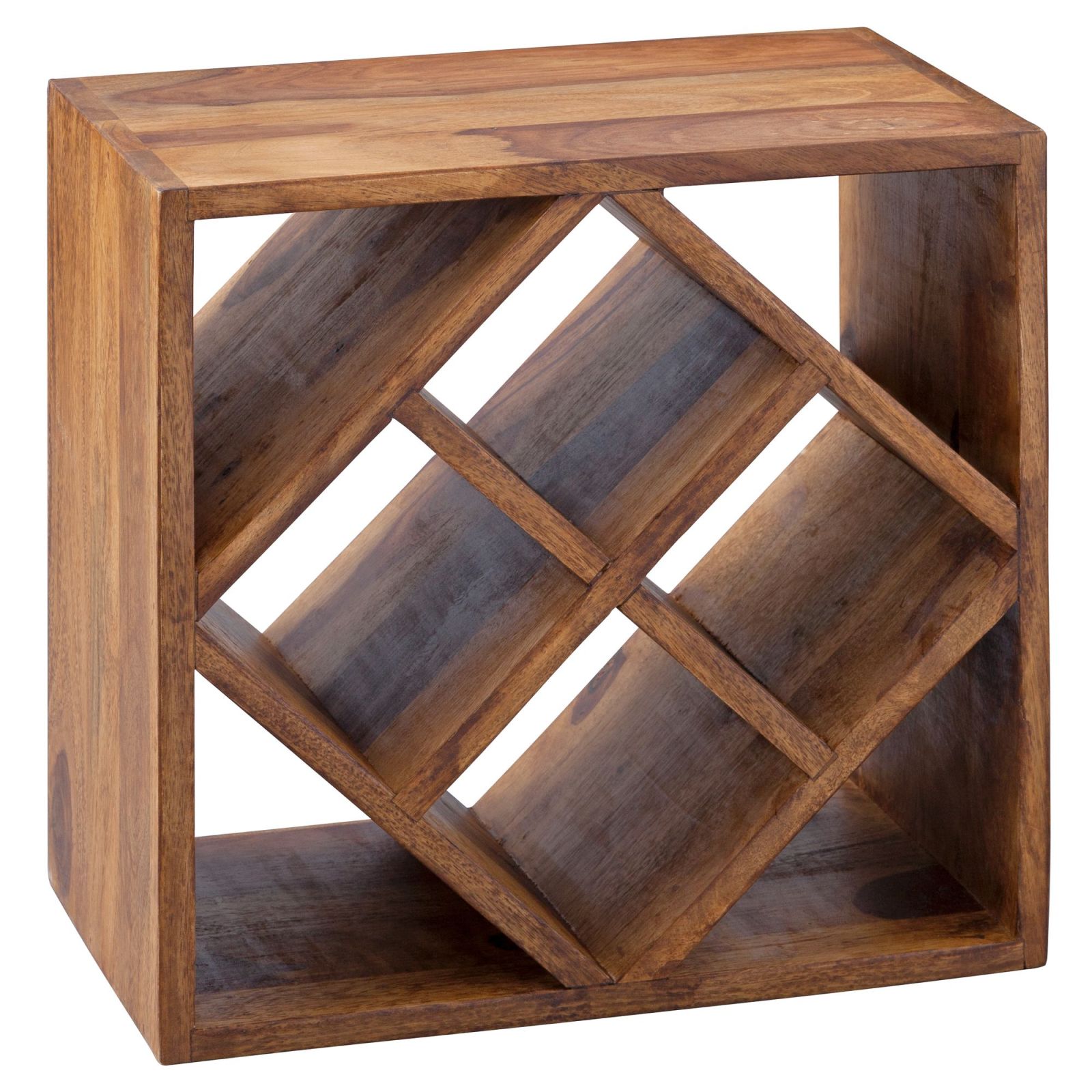 Weinregal - Sheesham massiv - 40 cm