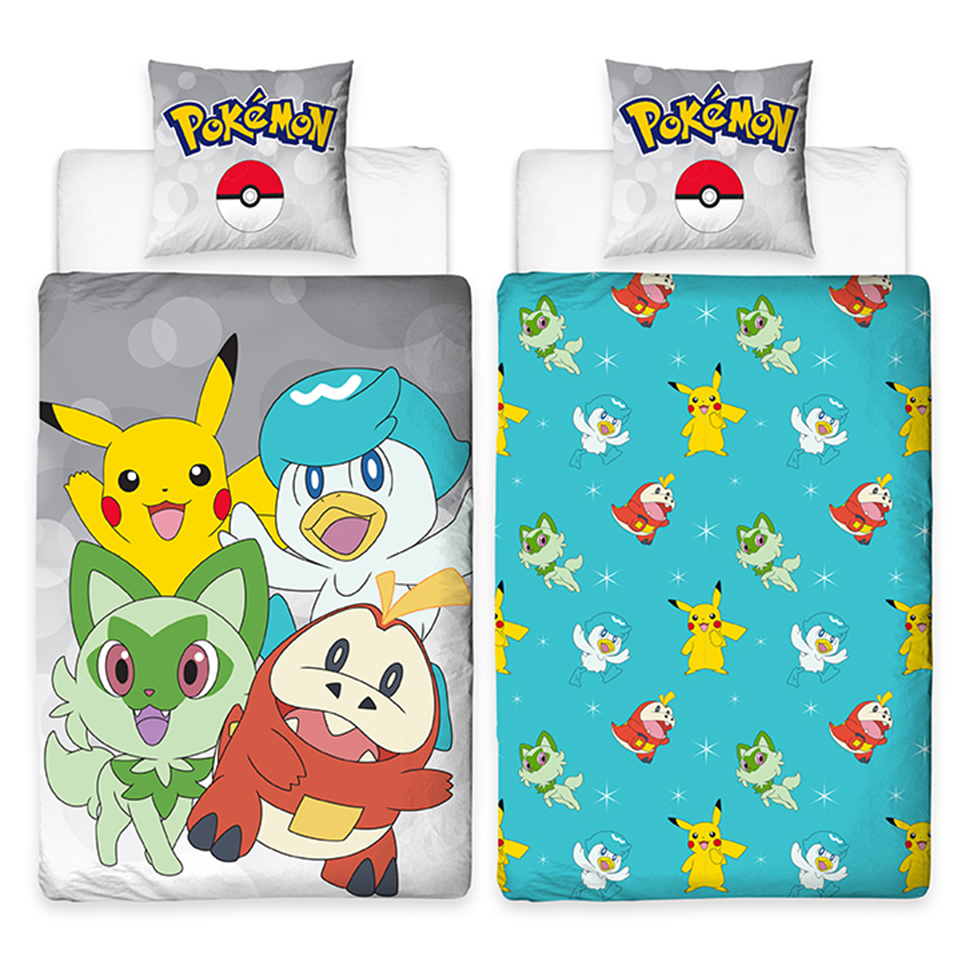 Wende-Bettwäsche POKÉMON - bunt - 135x200 cm