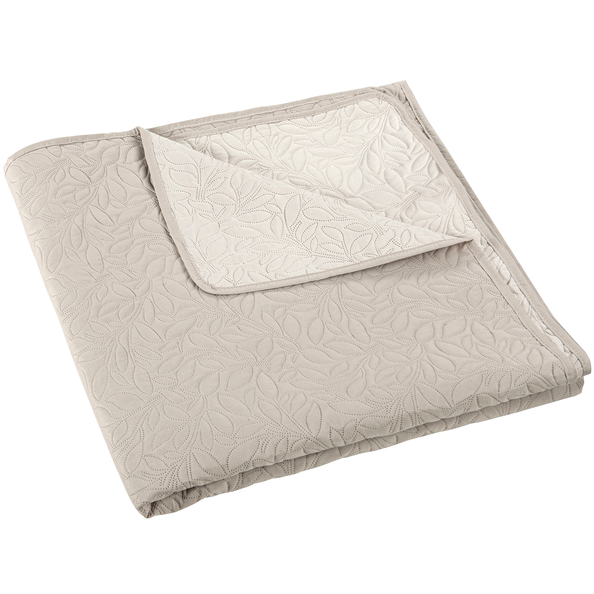 Wende-Tagesdecke - taupe-beige - 220x240 cm