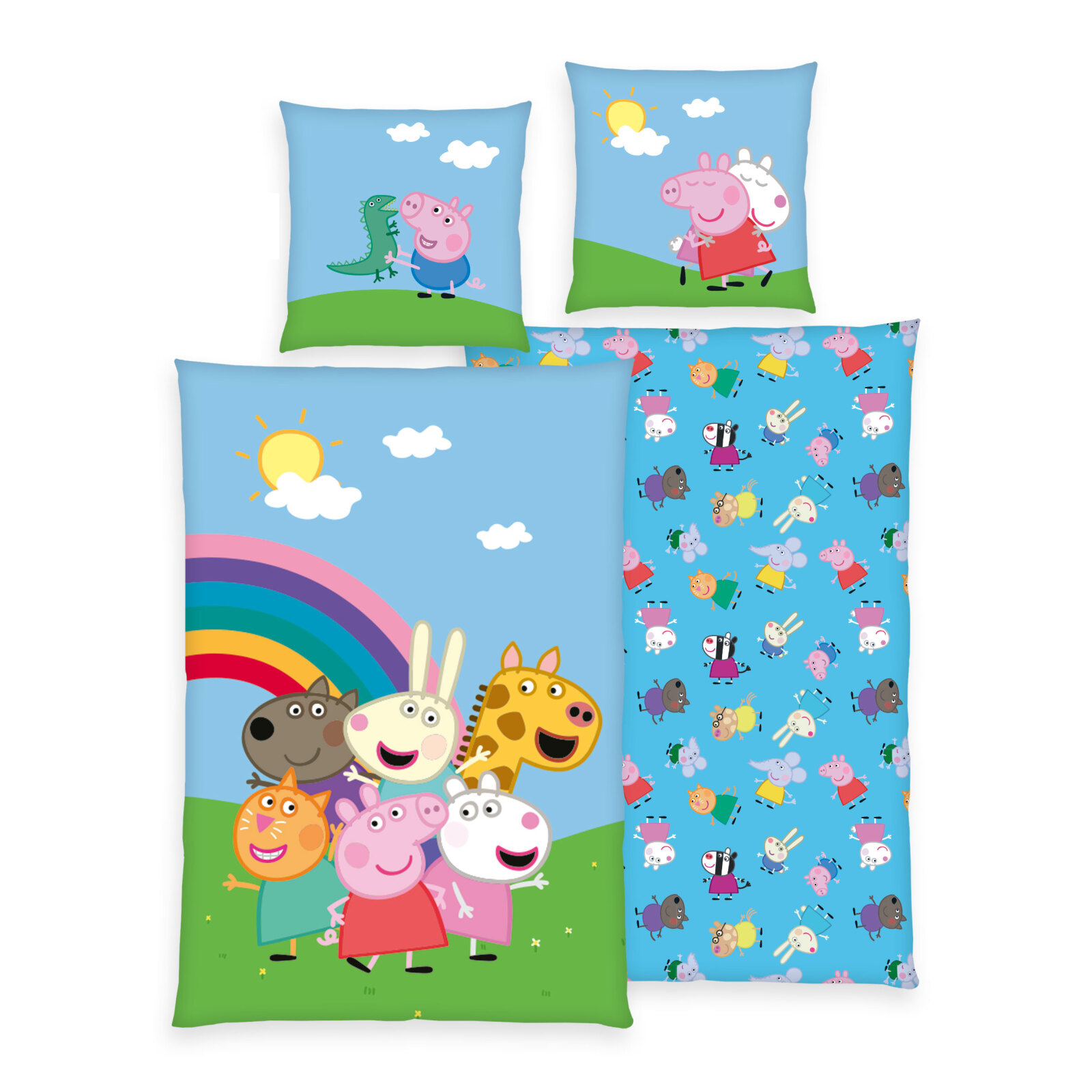 Wendebettwäsche PEPPA PIG - bunt - 135x200 cm