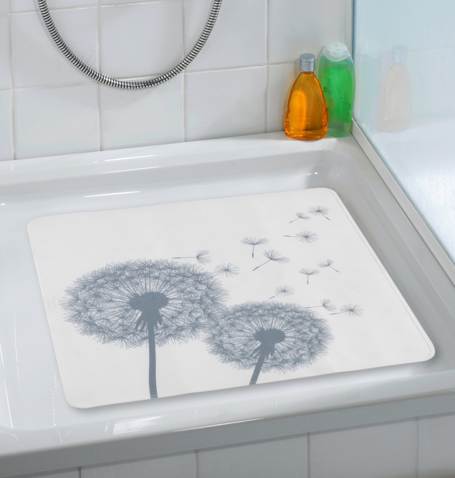 WENKO Duscheinlage ASTERA - weiß - 54x54 cm