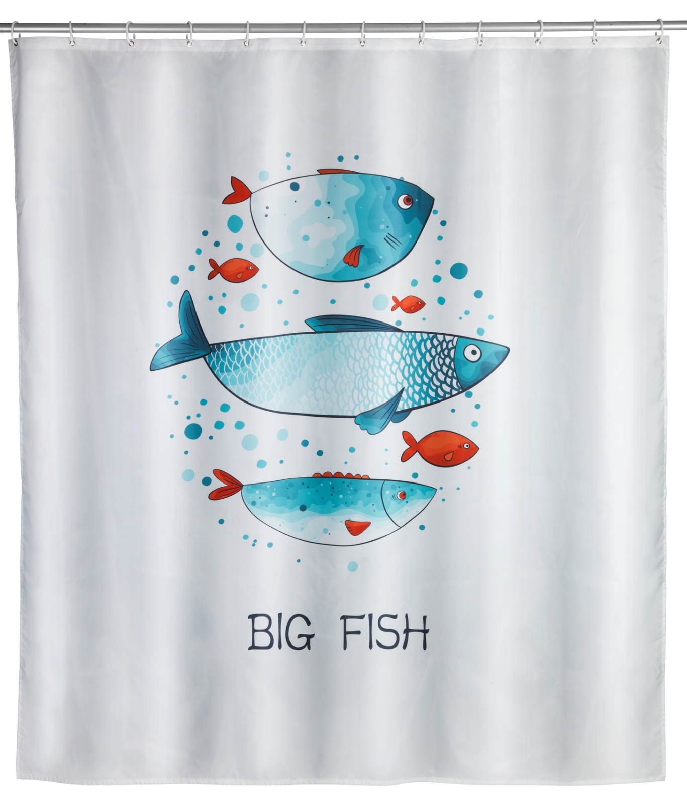 WENKO Duschvorhang BIG FISH - bunt - waschbar