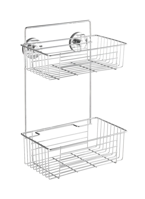 WENKO VACUUM-LOC Duschregal BARI - chromfarben