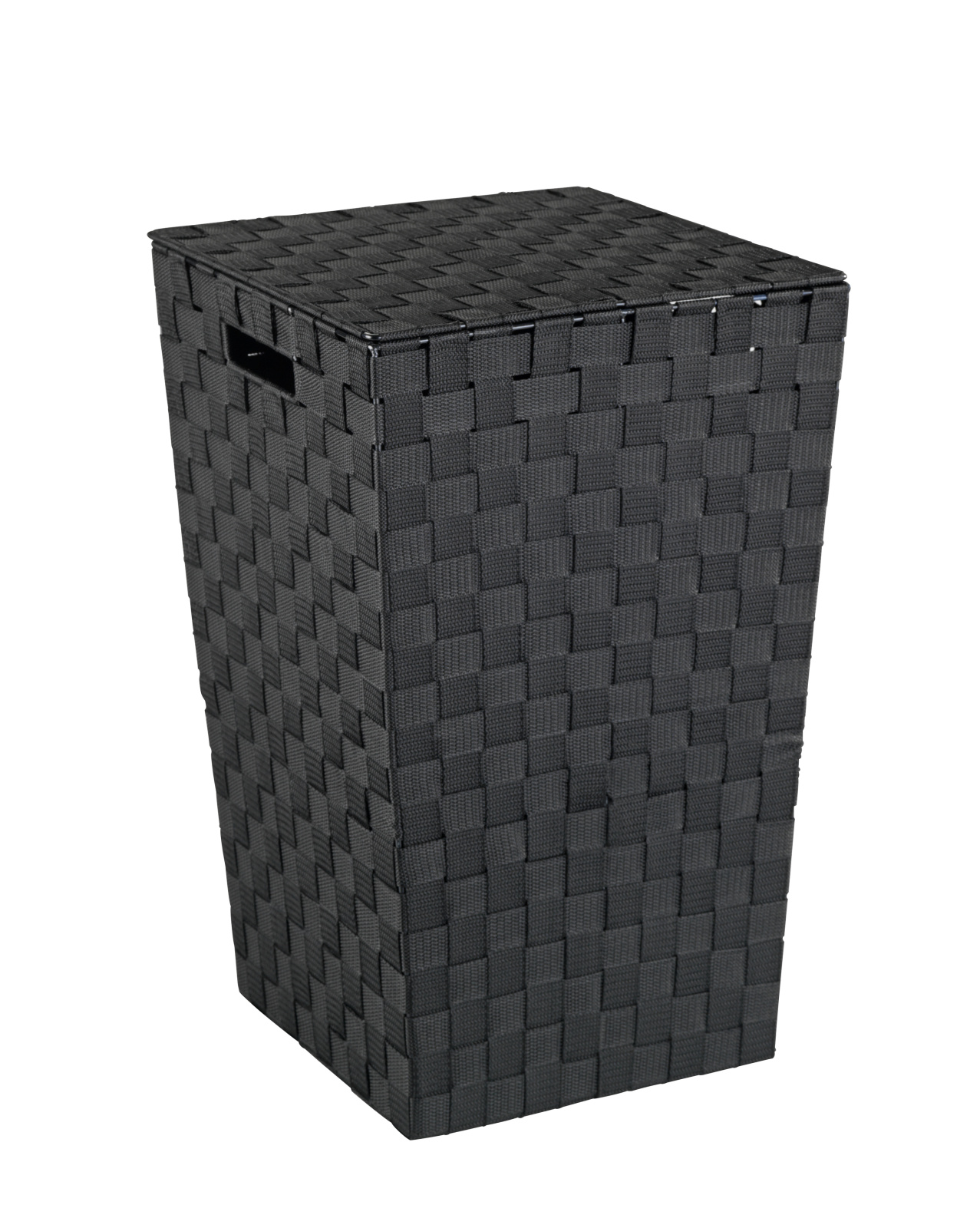 WENKO Wäschetruhe ADRIA SQUARE - schwarz - 48 Liter