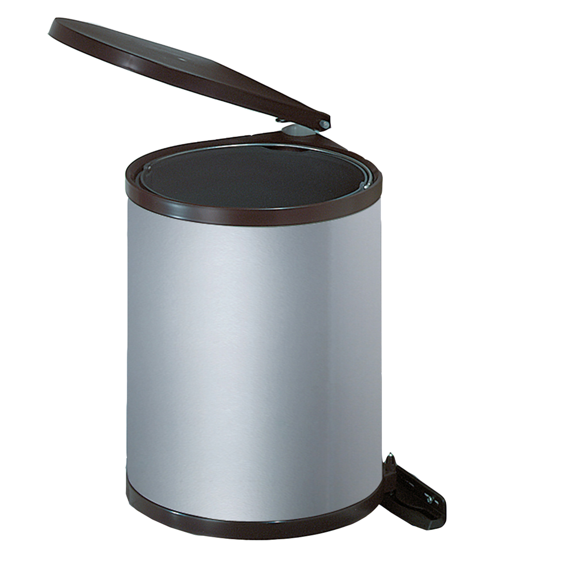 WESCO Abfallsammler RONDO 2 - silber-schwarz - 13 Liter