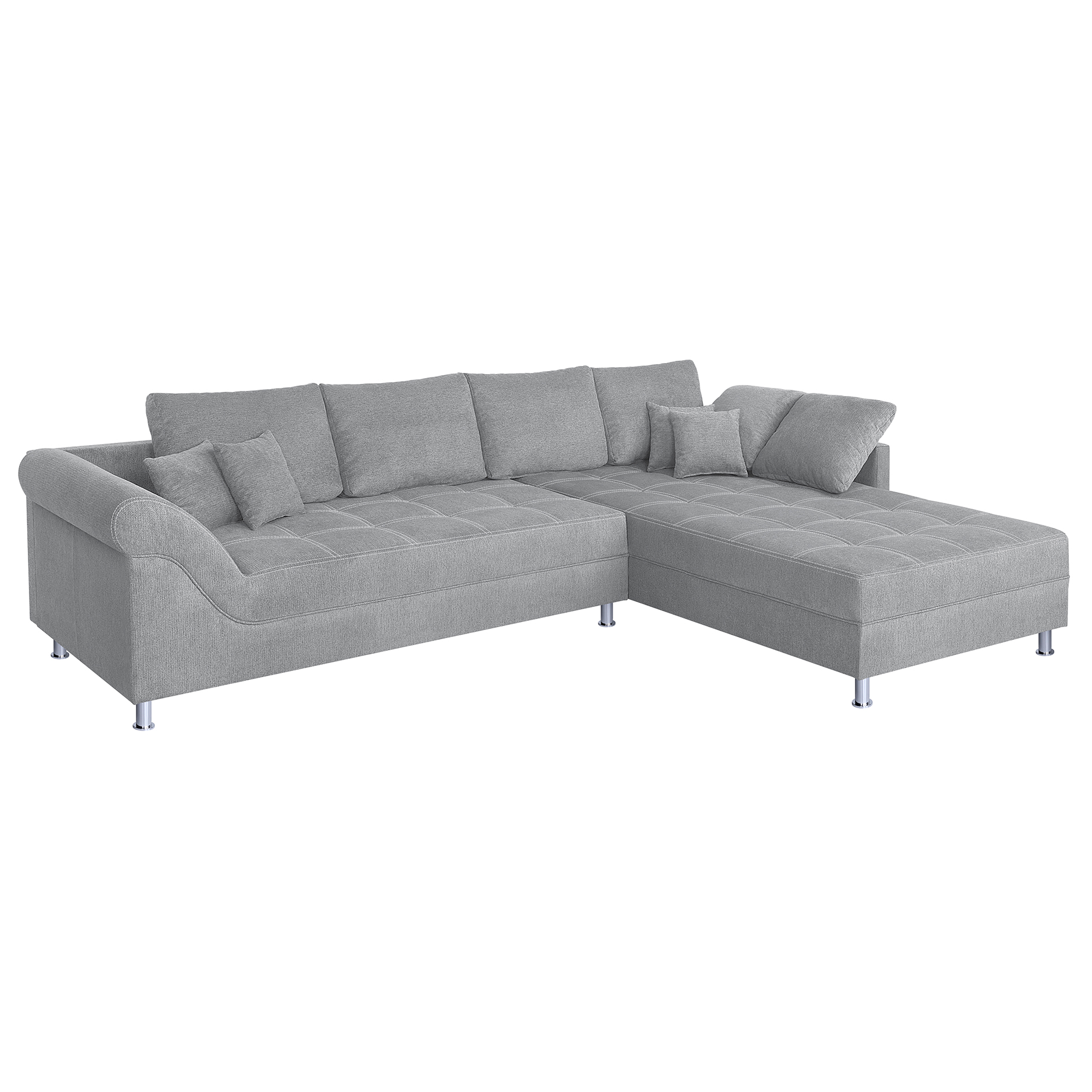 Wohnlandschaft - taupe - Federkern - beidseitig montierbar