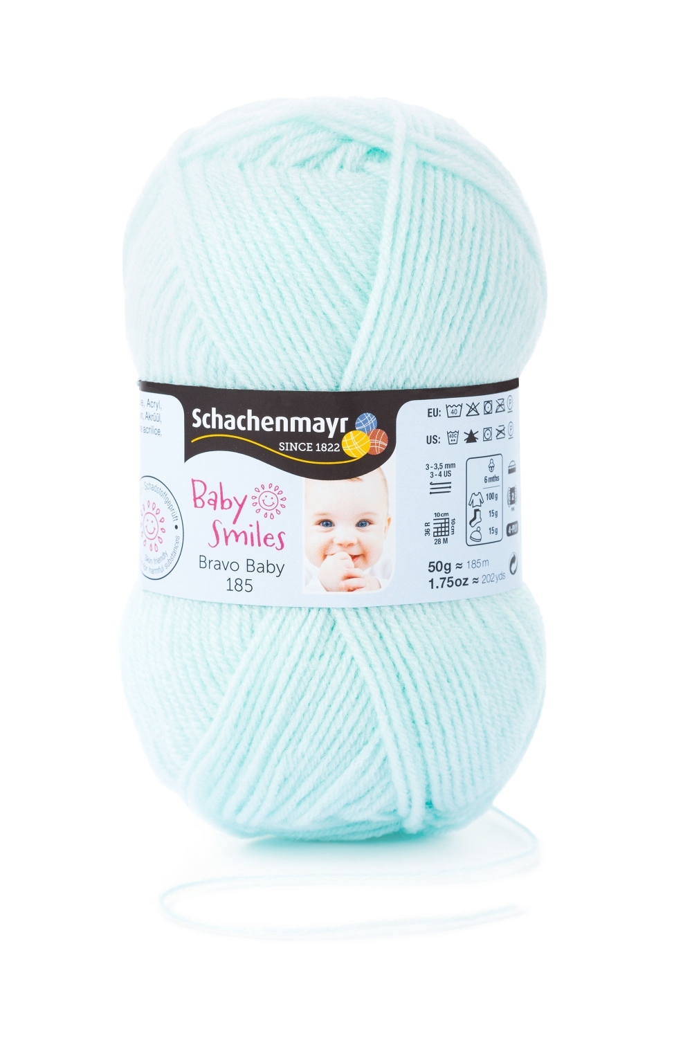 Wolle BRAVO BABY 185 - mint - 50g