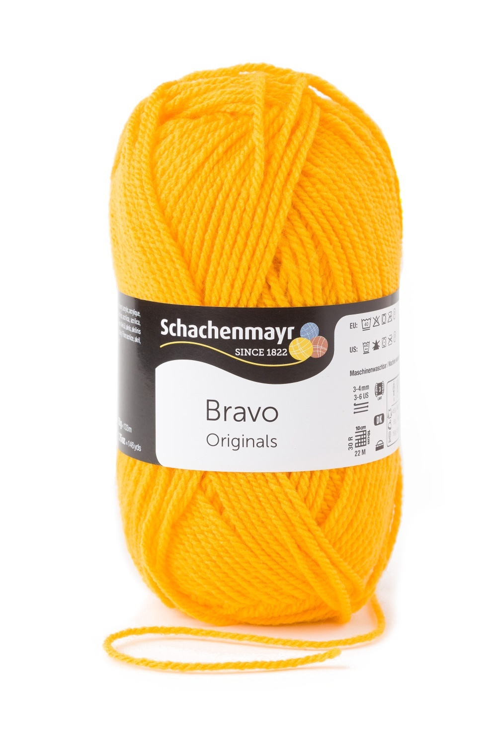 Wolle BRAVO - gelb - 50g