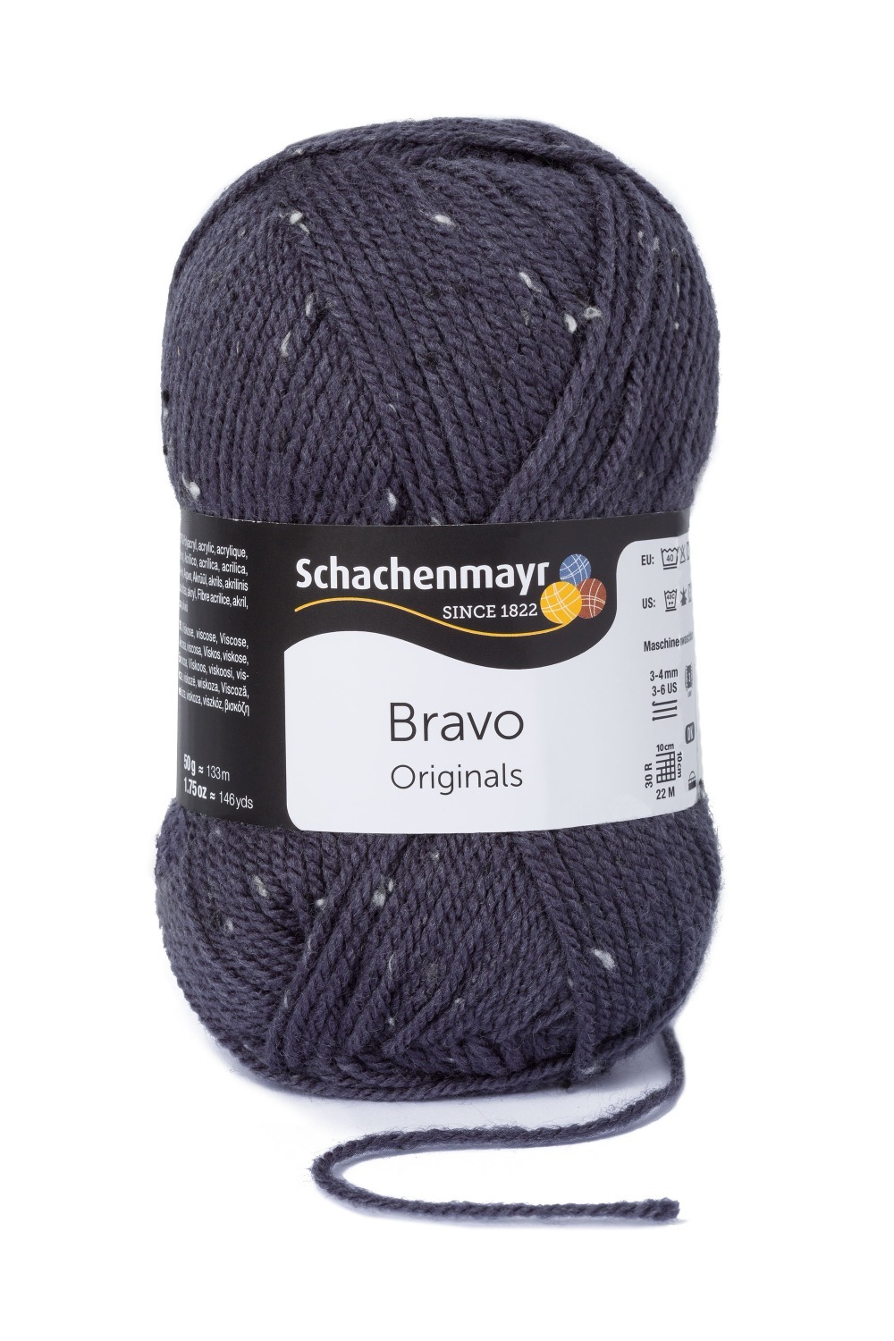 Wolle BRAVO - graublau-tweed - 50g