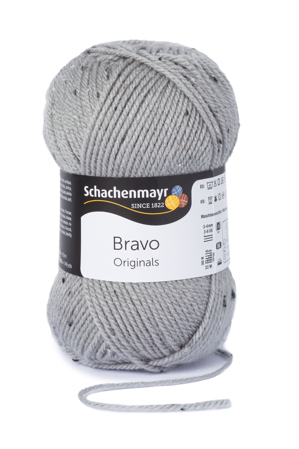 Wolle BRAVO - hellgrau-tweed - 50g
