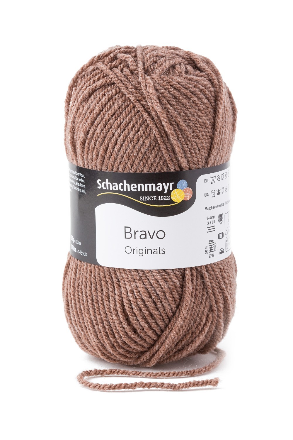 Wolle BRAVO - Holz-meliert - 50g