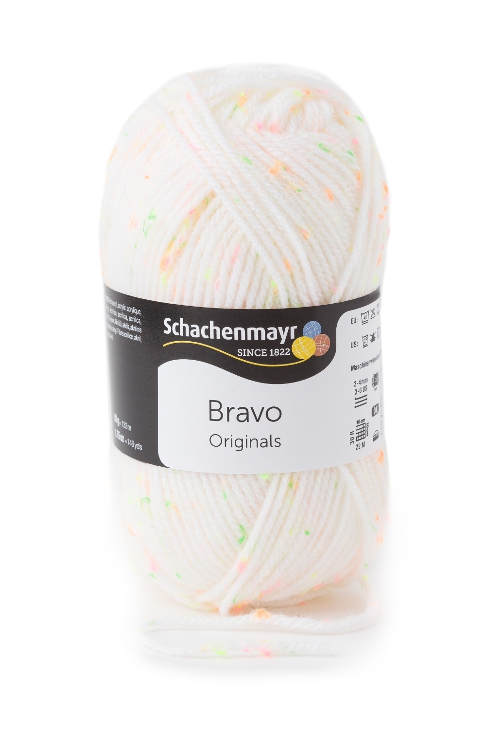 Wolle BRAVO - natur neon tweed - 50g