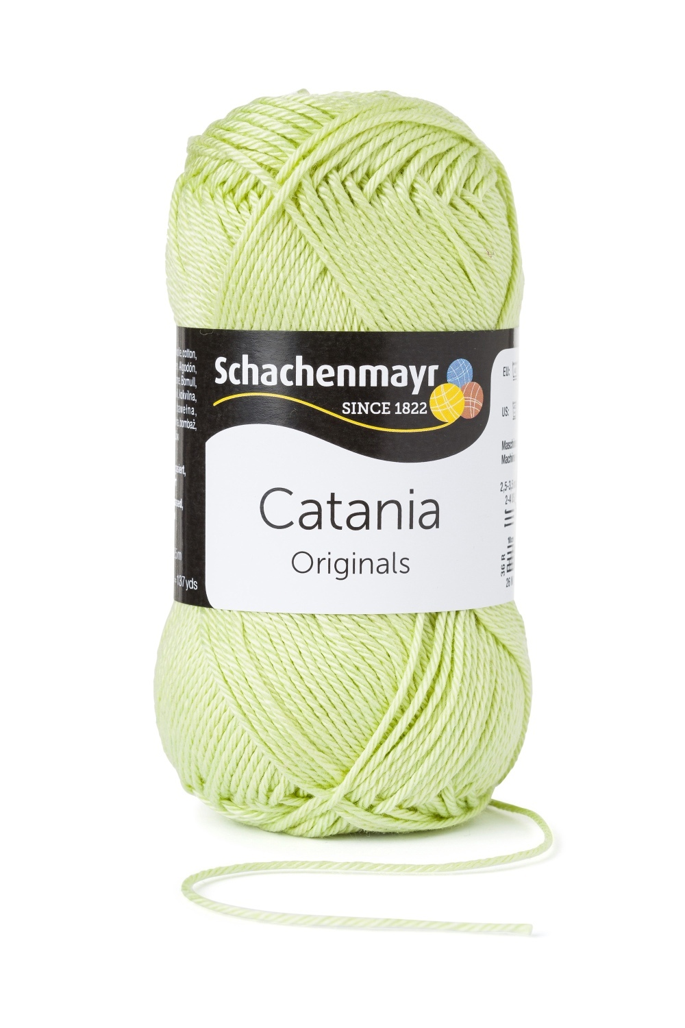 Wolle CATANIA - gelbgrau - 50g
