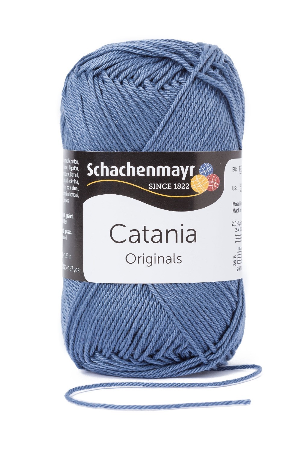 Wolle CATANIA - graublau - 50g