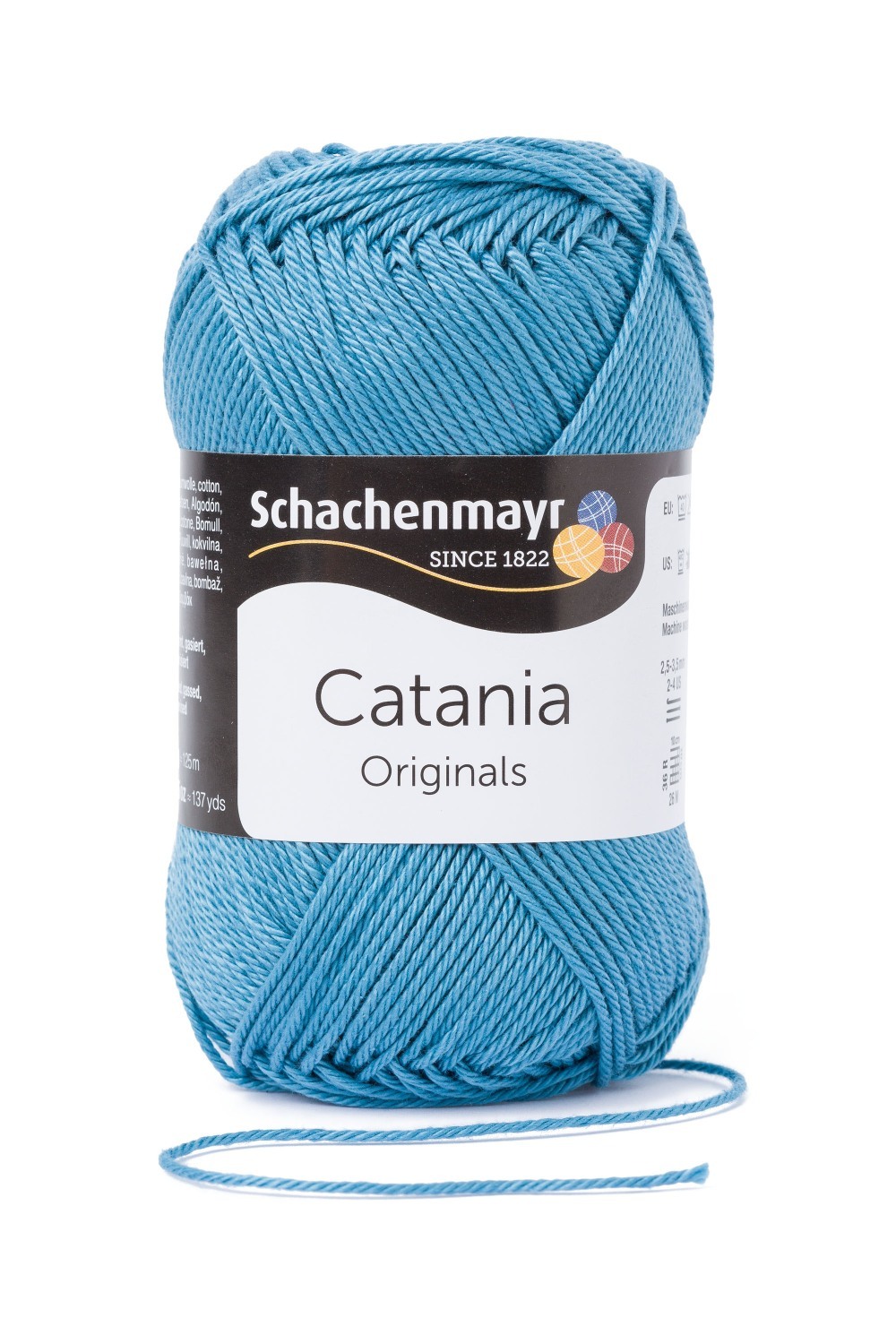 Wolle CATANIA - kachelblau - 50g
