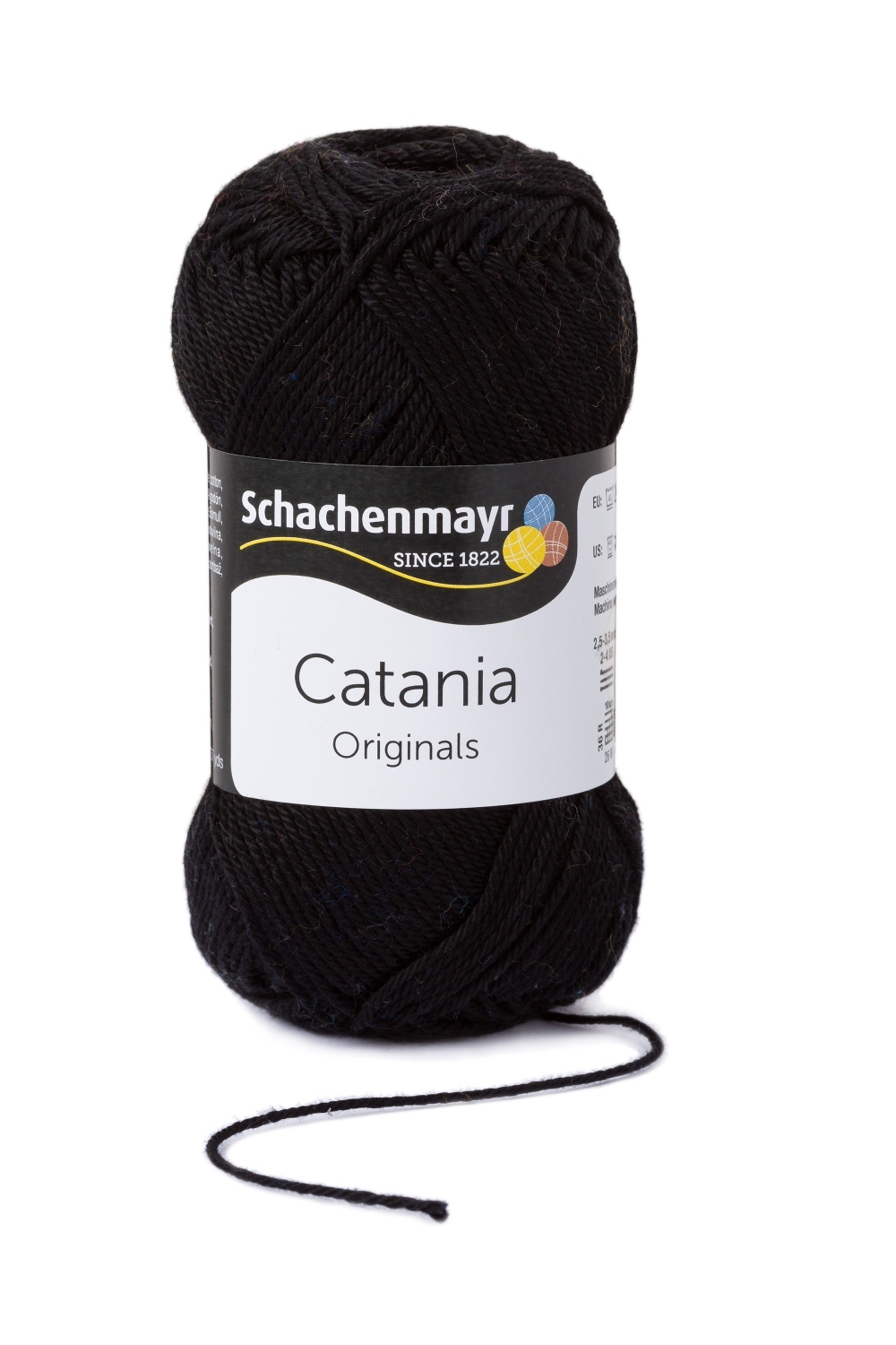 Wolle CATANIA - schwarz - 50g