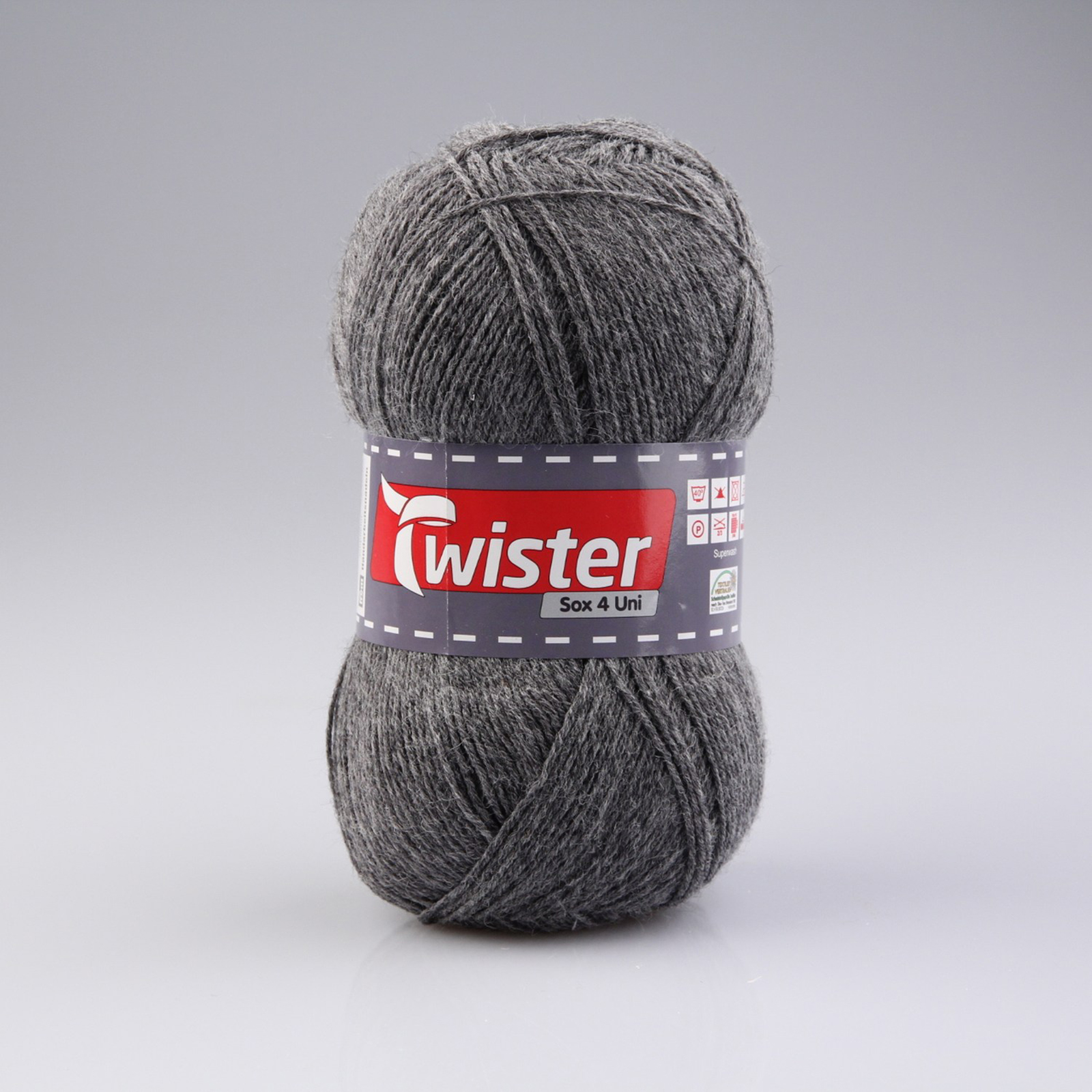 Wolle TWISTER SOX UNI - mittel-grau - 100g