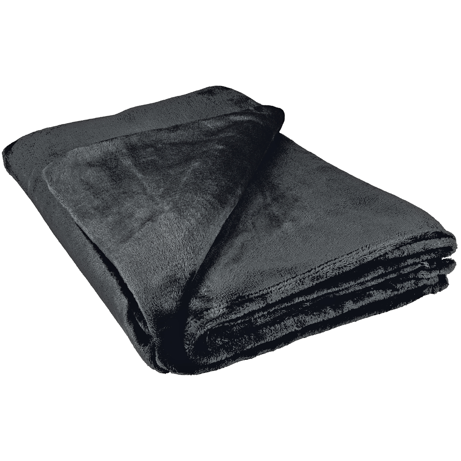 XXL-Flanelldecke - schwarz - 220x240 cm