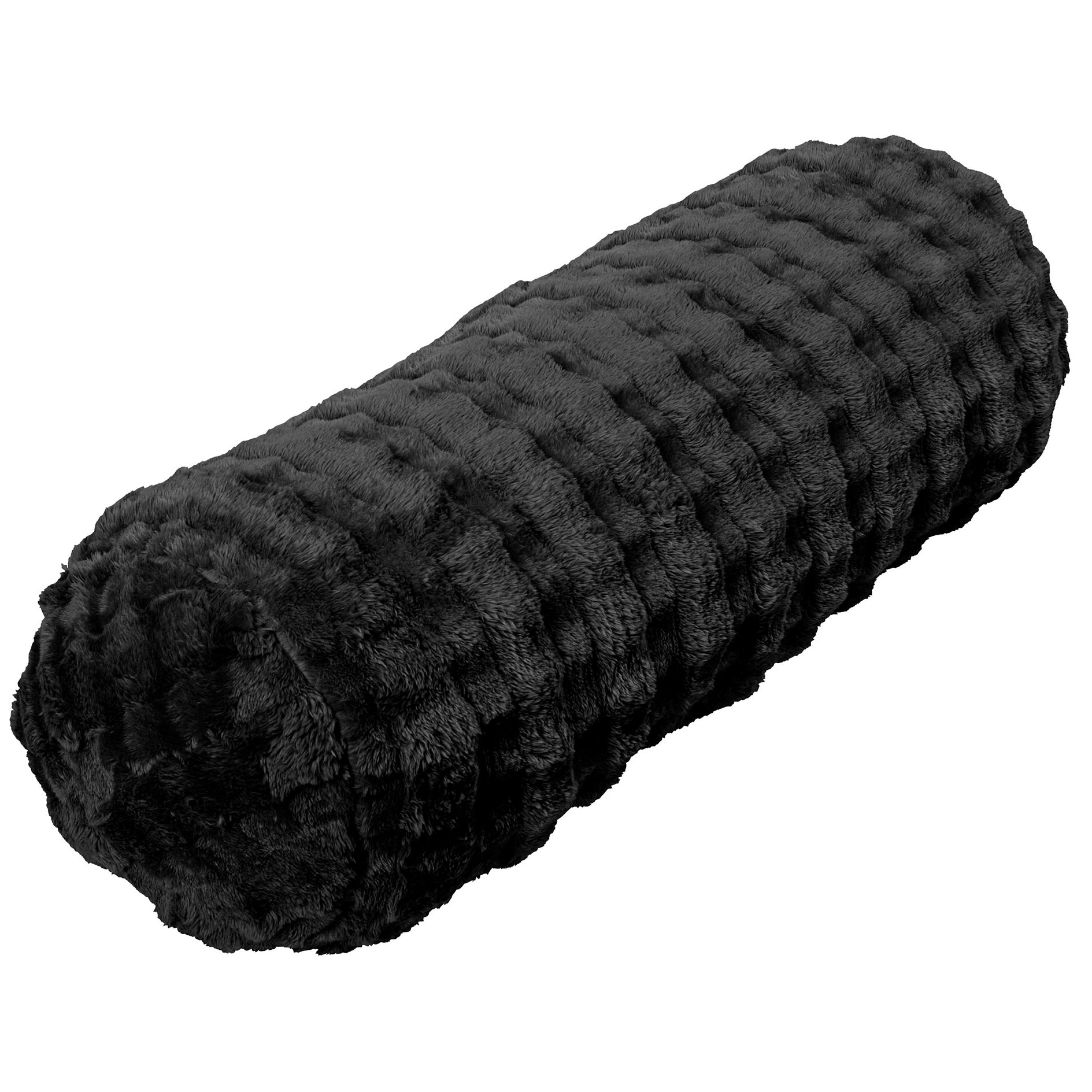 XXL-Nackenrolle - schwarz - Flanell