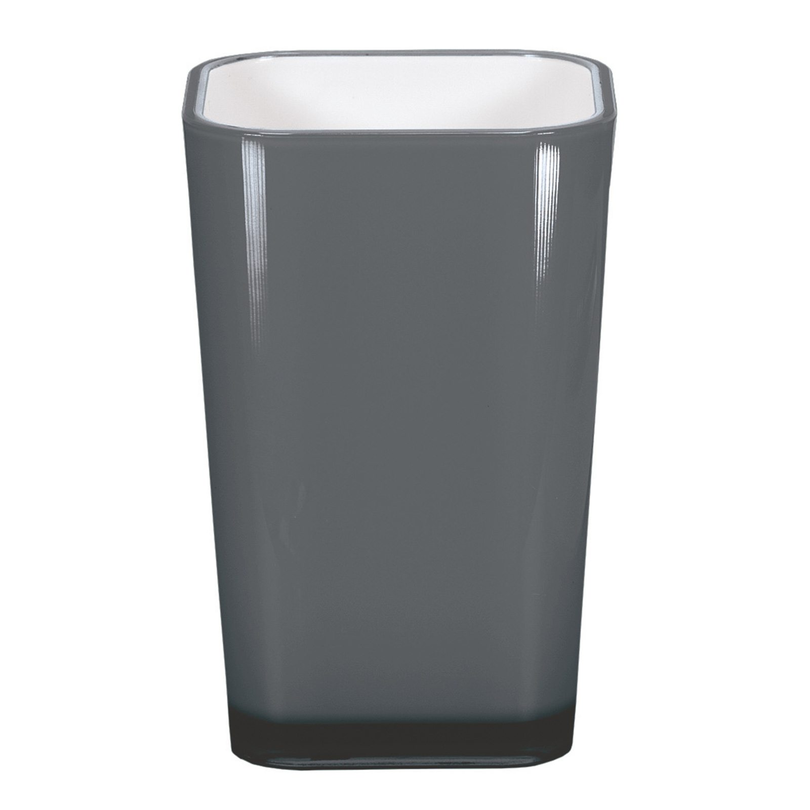 WENKO Zahnputzbecher Polaris - Keramik Becher Mit Chrom-Akzent